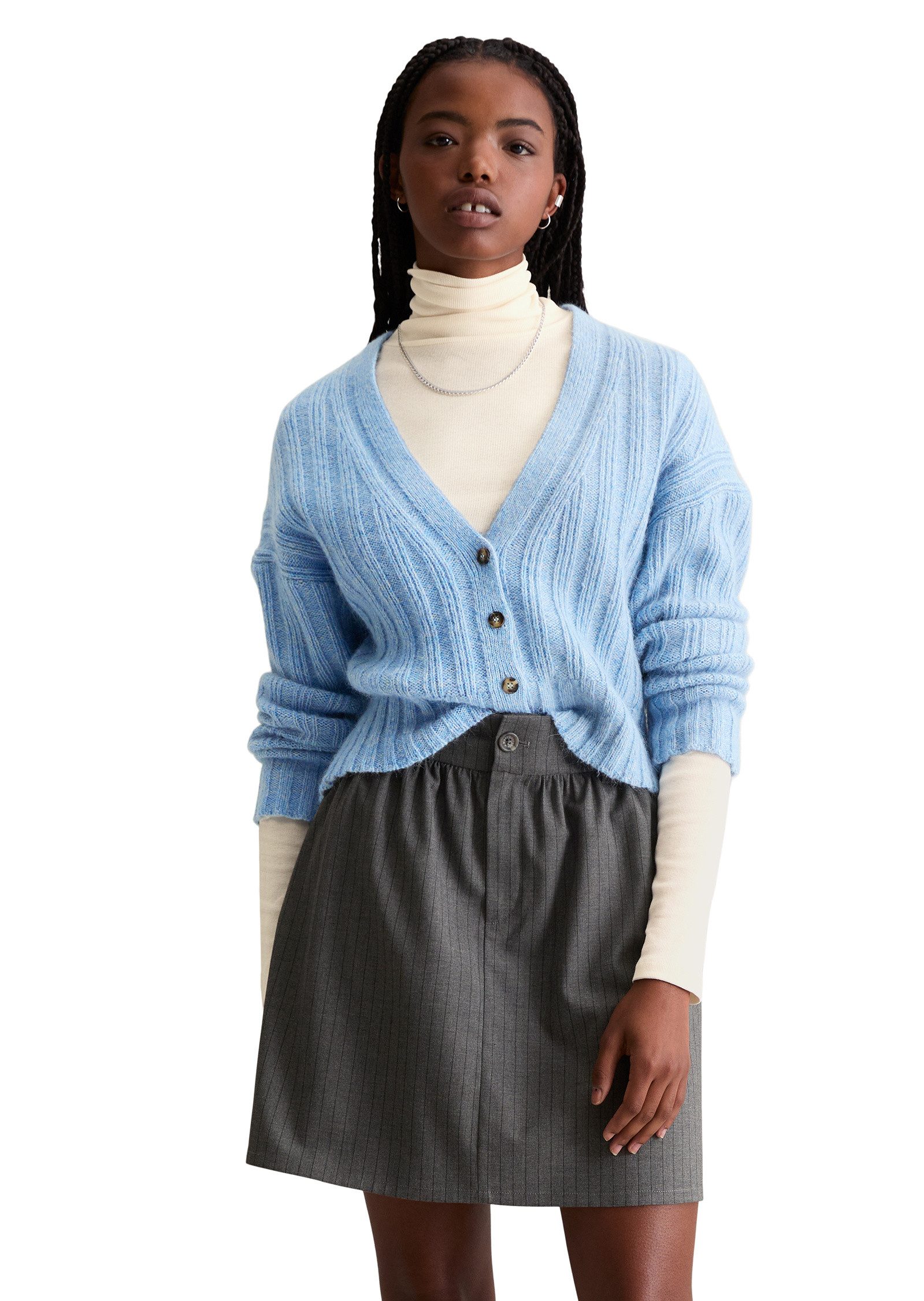 Marc O'Polo DENIM Cardigan aus edlem Wolle-Alpakawolle-Mix