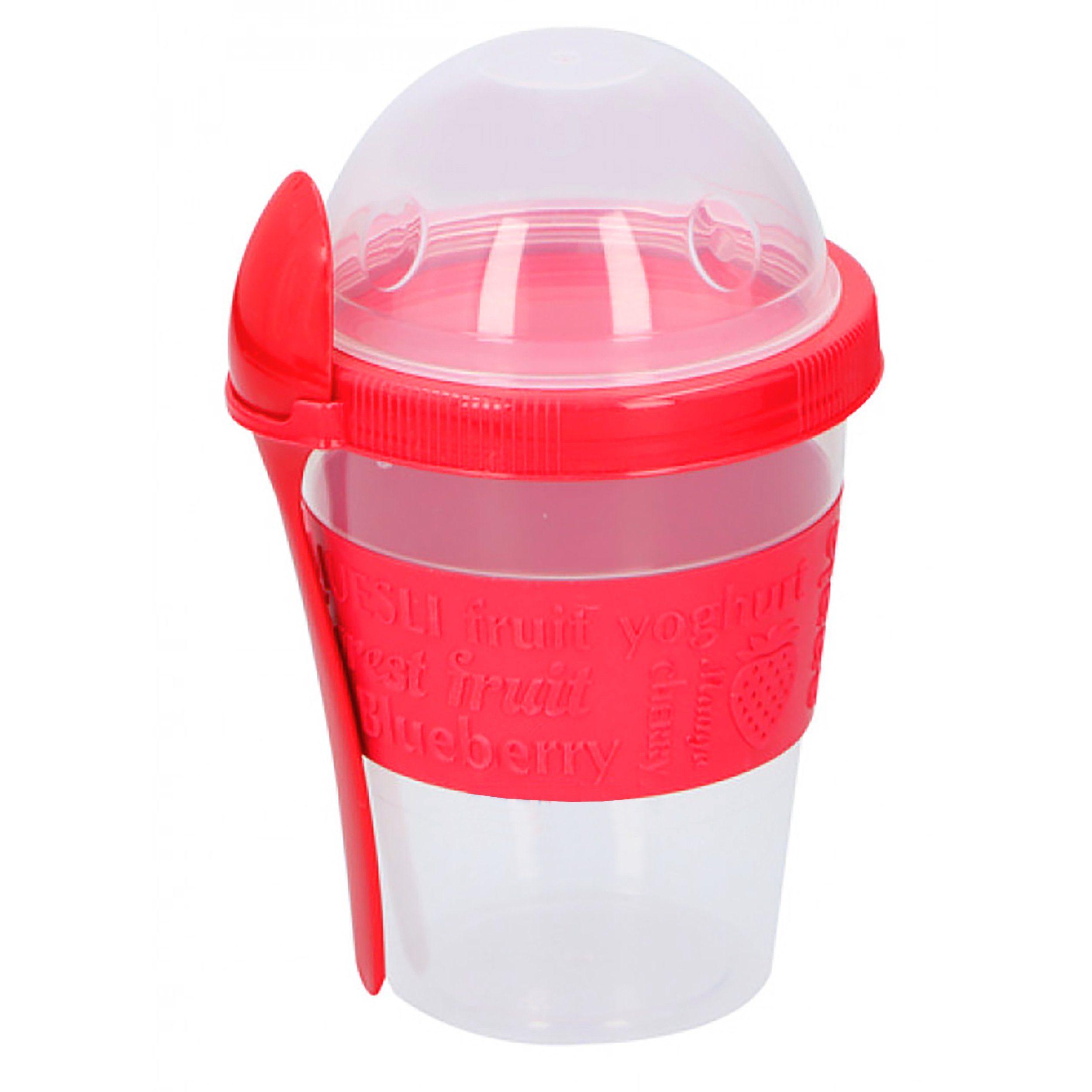 Alpina Müslischale JOGHURTBECHER 500ml Löffel Deckel Müslibecher Müsli to go Müslischale Becher