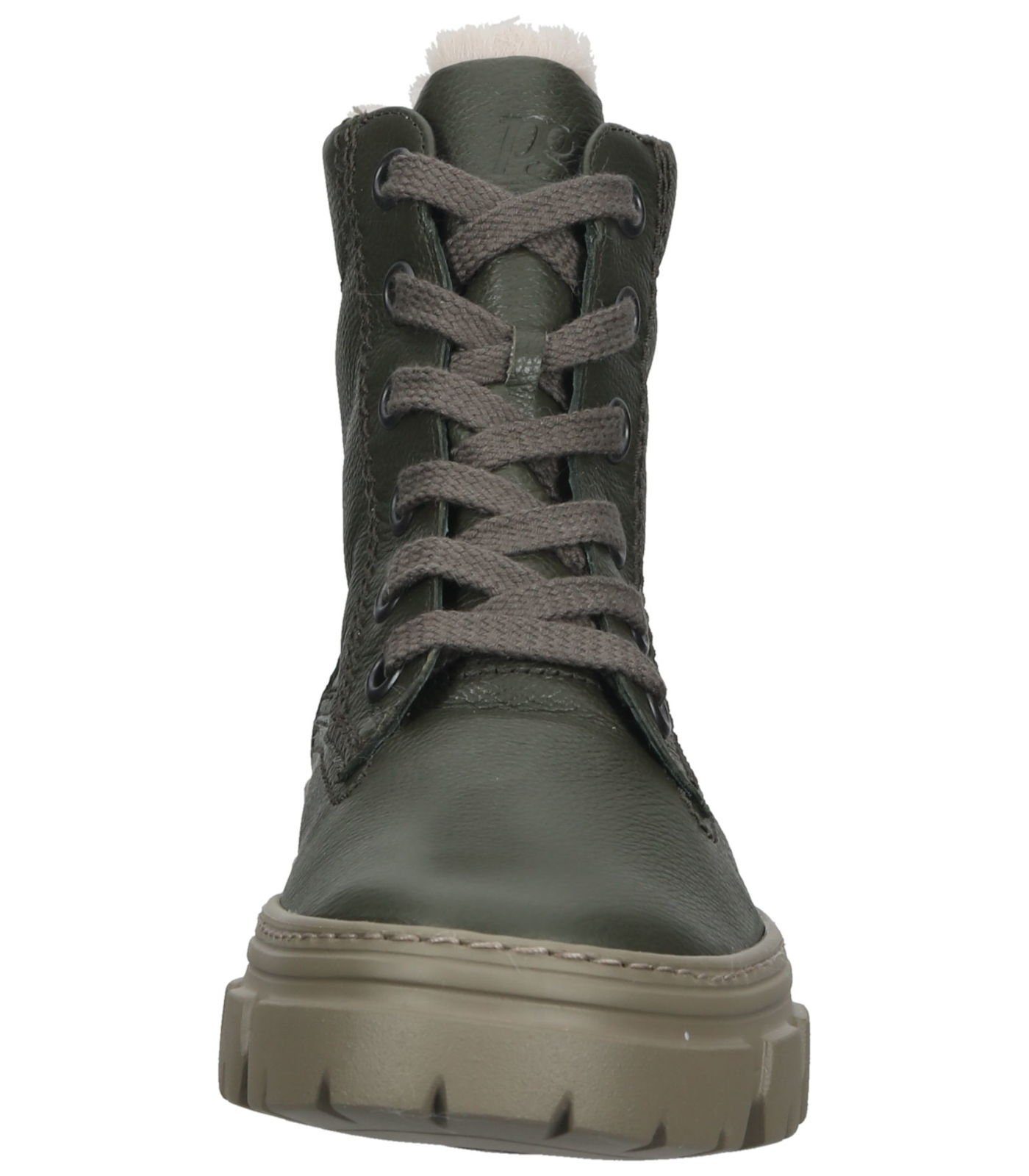 Oliv Paul Snowboots Green Glattleder Stiefelette