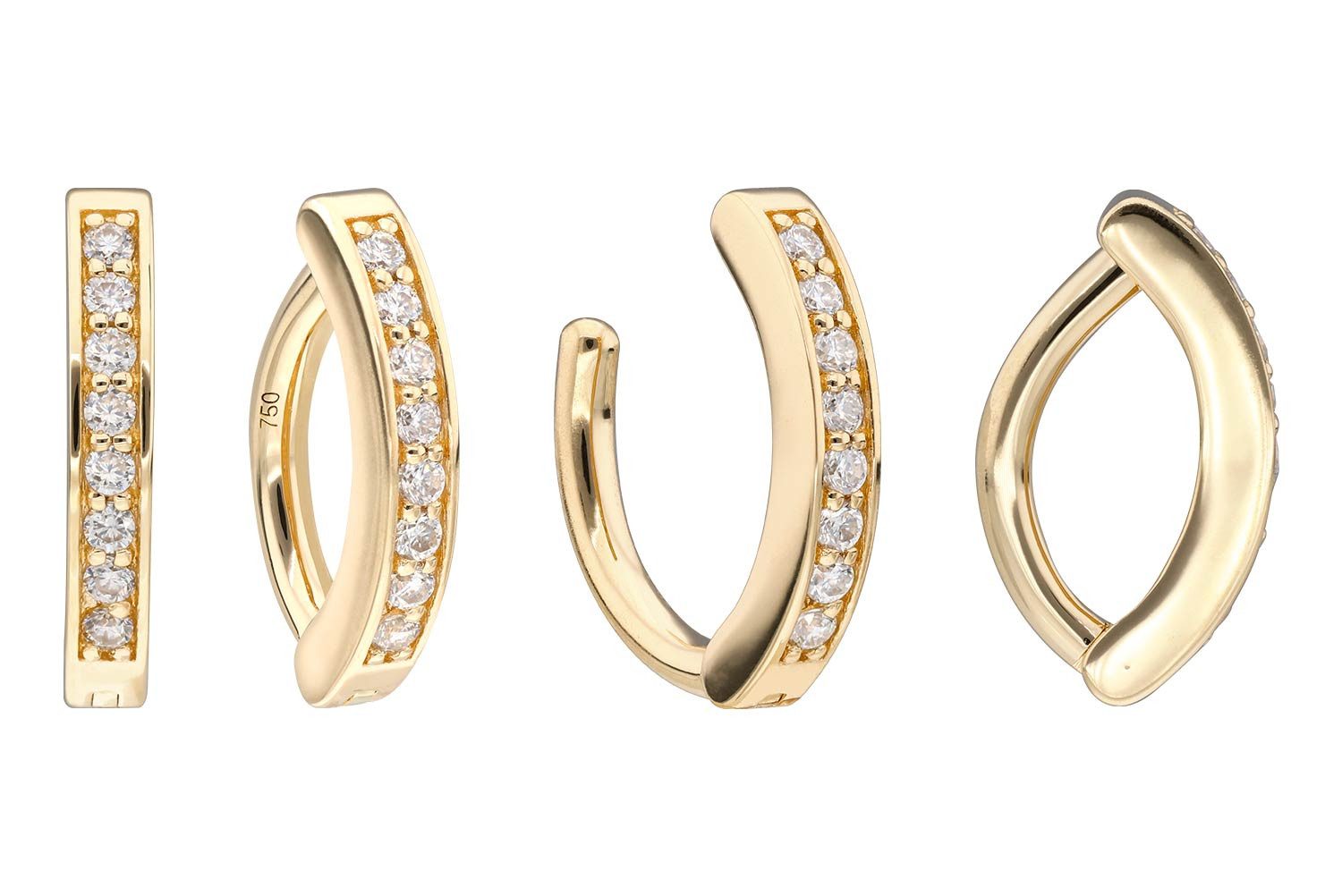 PIERCINGLINE Bauchnabelpiercing 14/18 Karat Gold Bauchnabelclicker BOGEN + günstig online kaufen