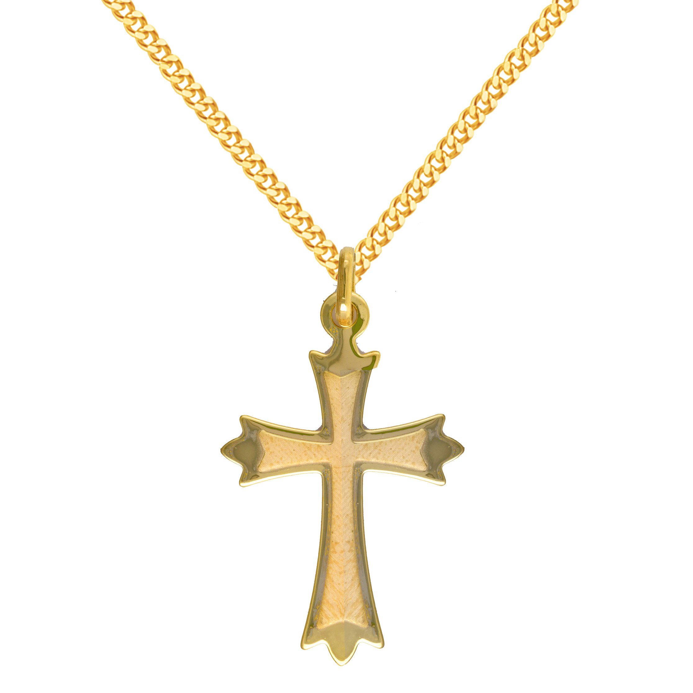 Kreuzanhänger Anhänger Kreuz 333 8 kt Gold mit massiver Goldkette 333 - 8 kt Gold