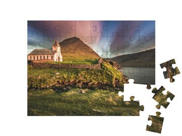 puzzleYOU Puzzle Vidareidi auf den Färöer Inseln, 48 Puzzleteile, puzzleYOU-Kollektionen Dänemark, Skandinavien