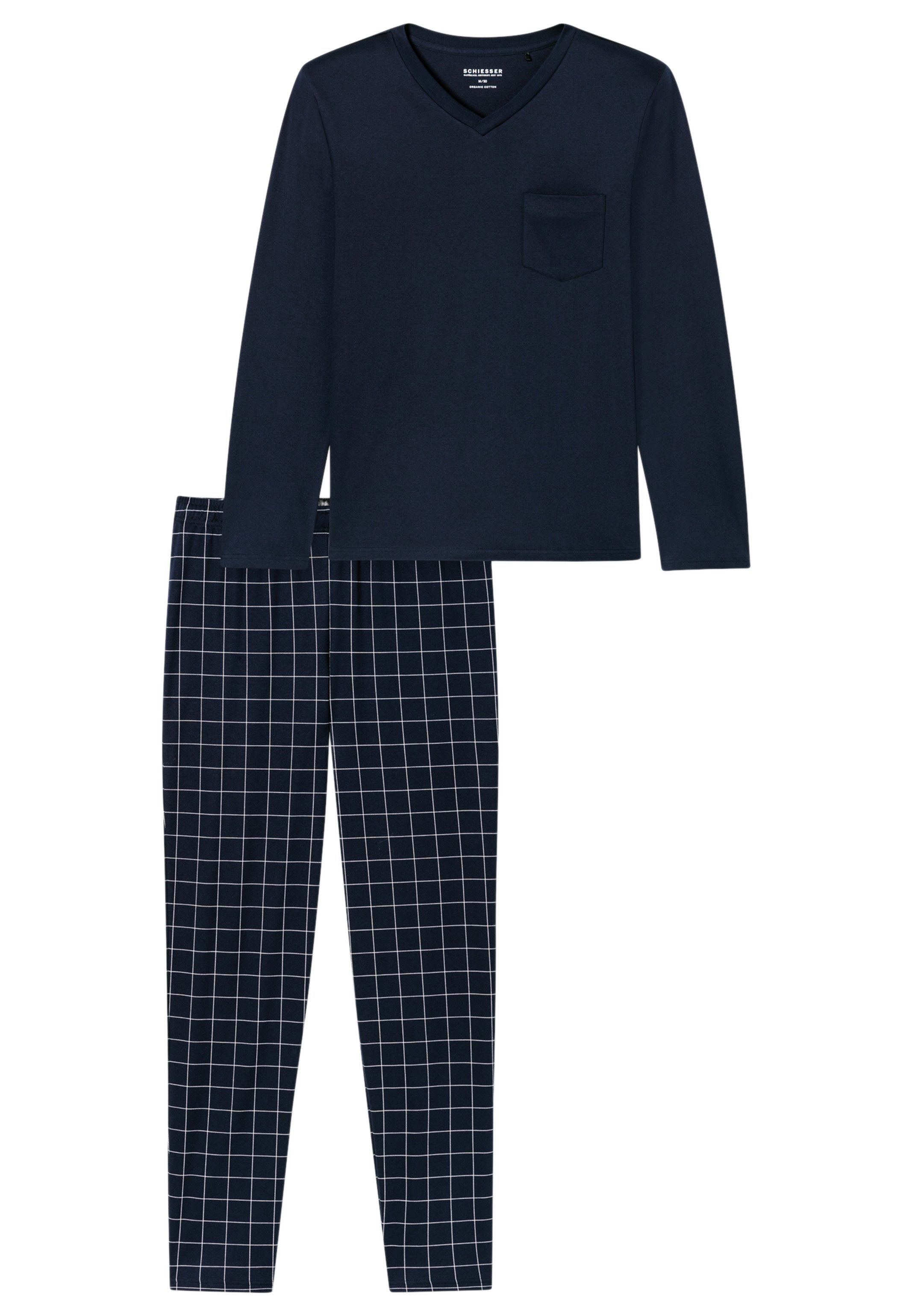 Schiesser Pyjama Fine Interlock (Set, 2 tlg) Schlafanzug - Baumwolle - Atmu günstig online kaufen
