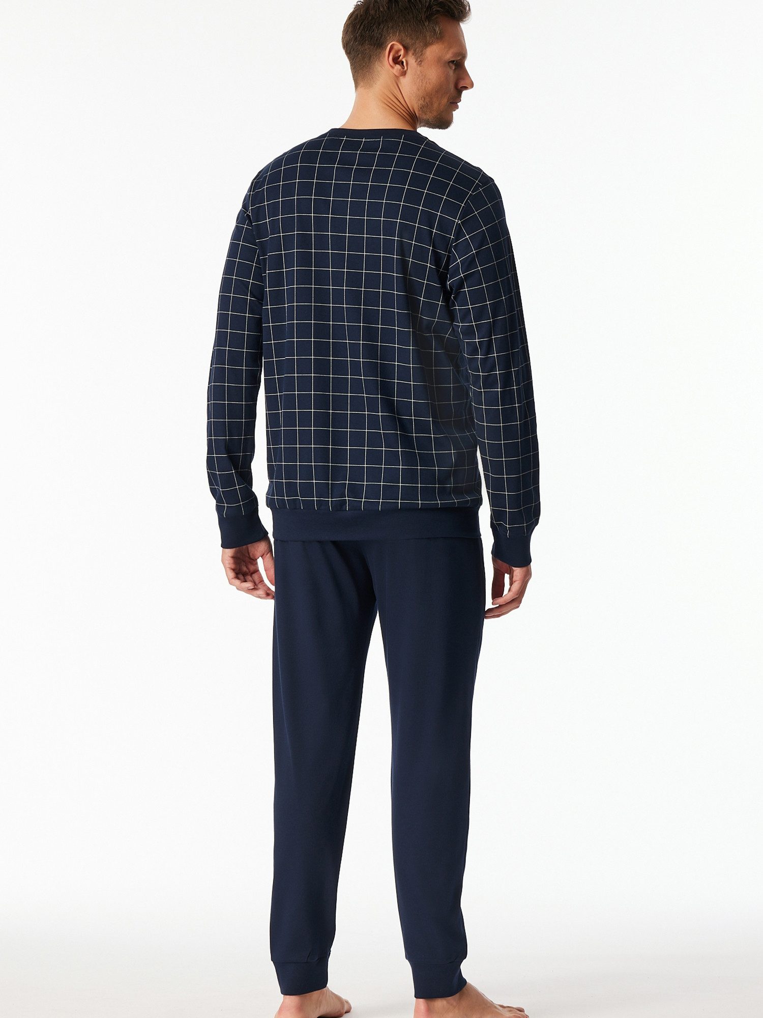 Schiesser Pyjama lang - Fine Interlock (2 tlg) bequeme Bündchen an