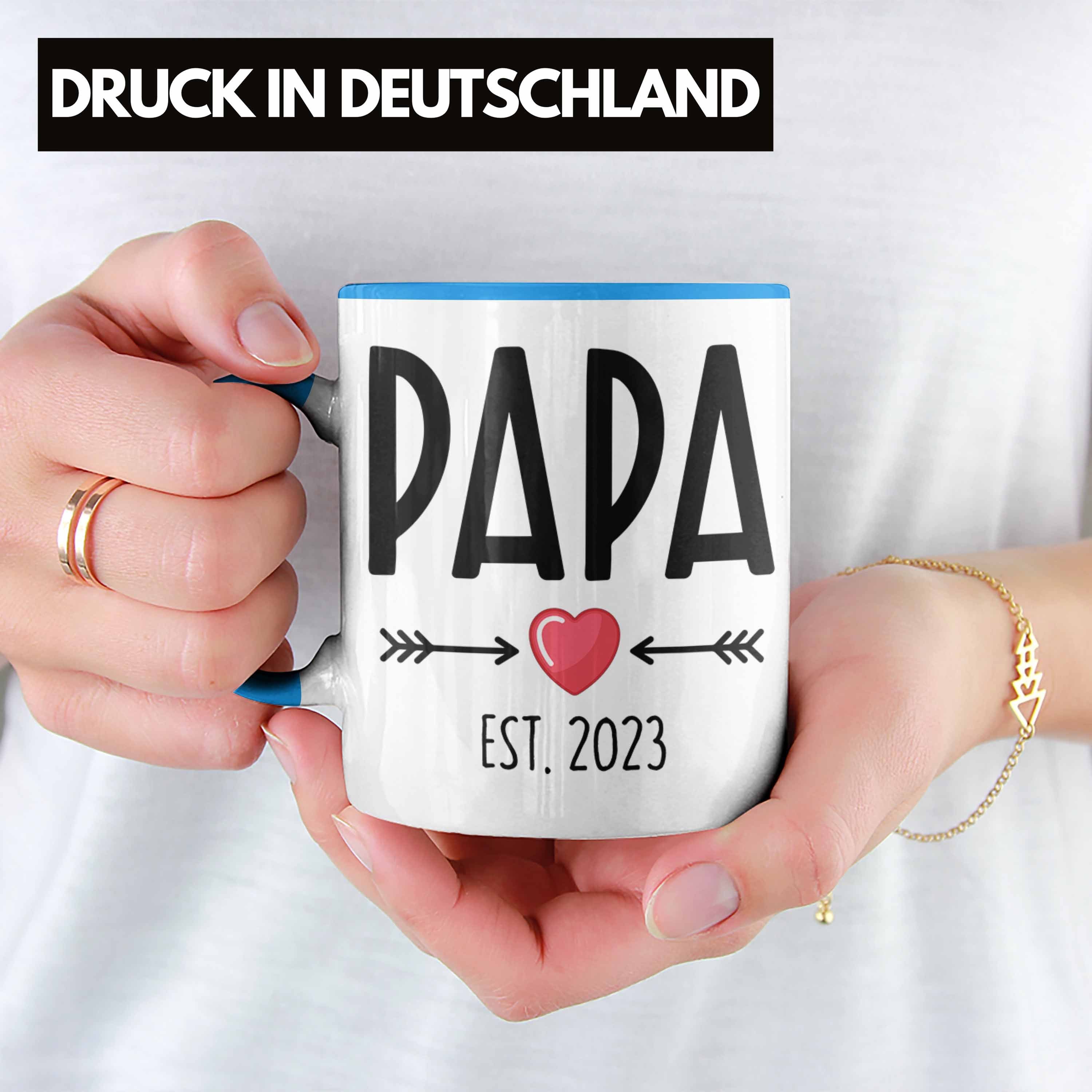 Trendation Tasse Wirst Schwangerschaft Blau 2023 Du - Trendation Tasse Geschenk Papa