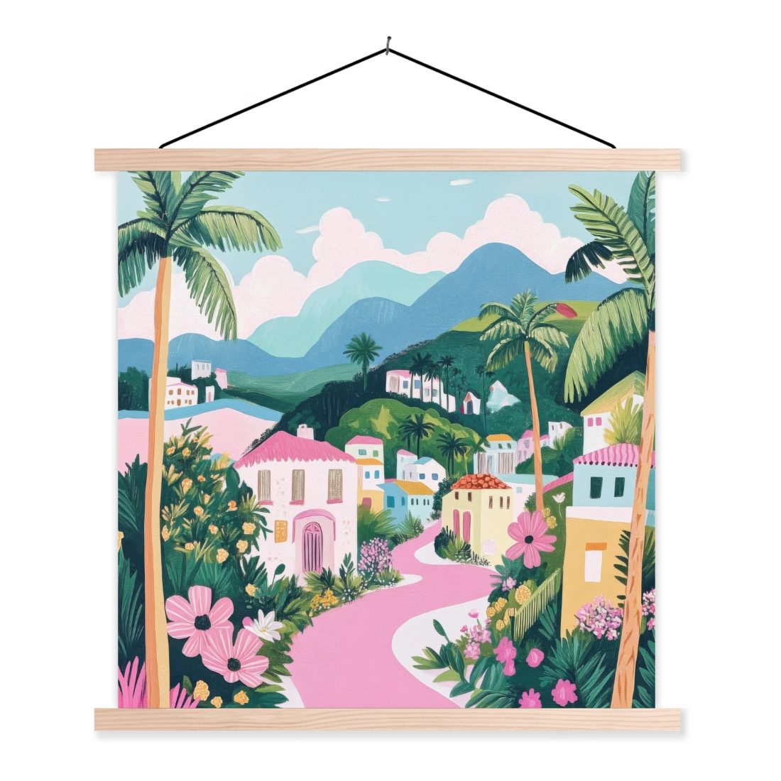 MuchoWow Poster Bunt - Häuser - günstig online kaufen