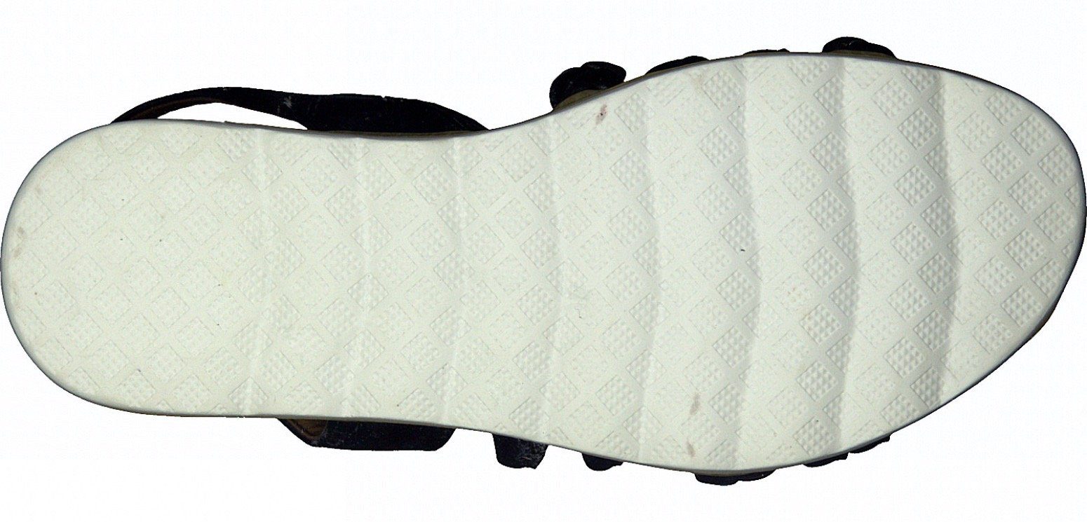 MARCO TOZZI Sandale Metallic-Details mit schwarz-silberfarben schönen