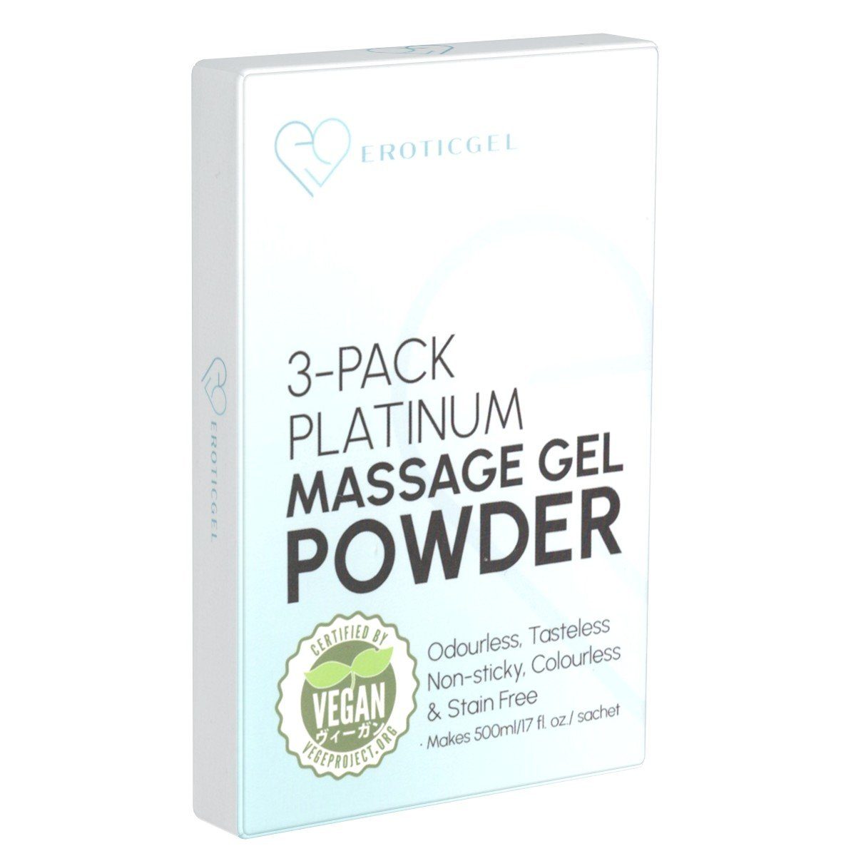 EROTICGEL Gleit- und Massagegel Nuru Massage Gel Powder - Platinum, TRAVEL PACK, 3 Sachets mit je 5g (insgesamt 15g), 3-tlg., japanisches Massagegel-Pulver aus natürlichen Inhaltsstoffen