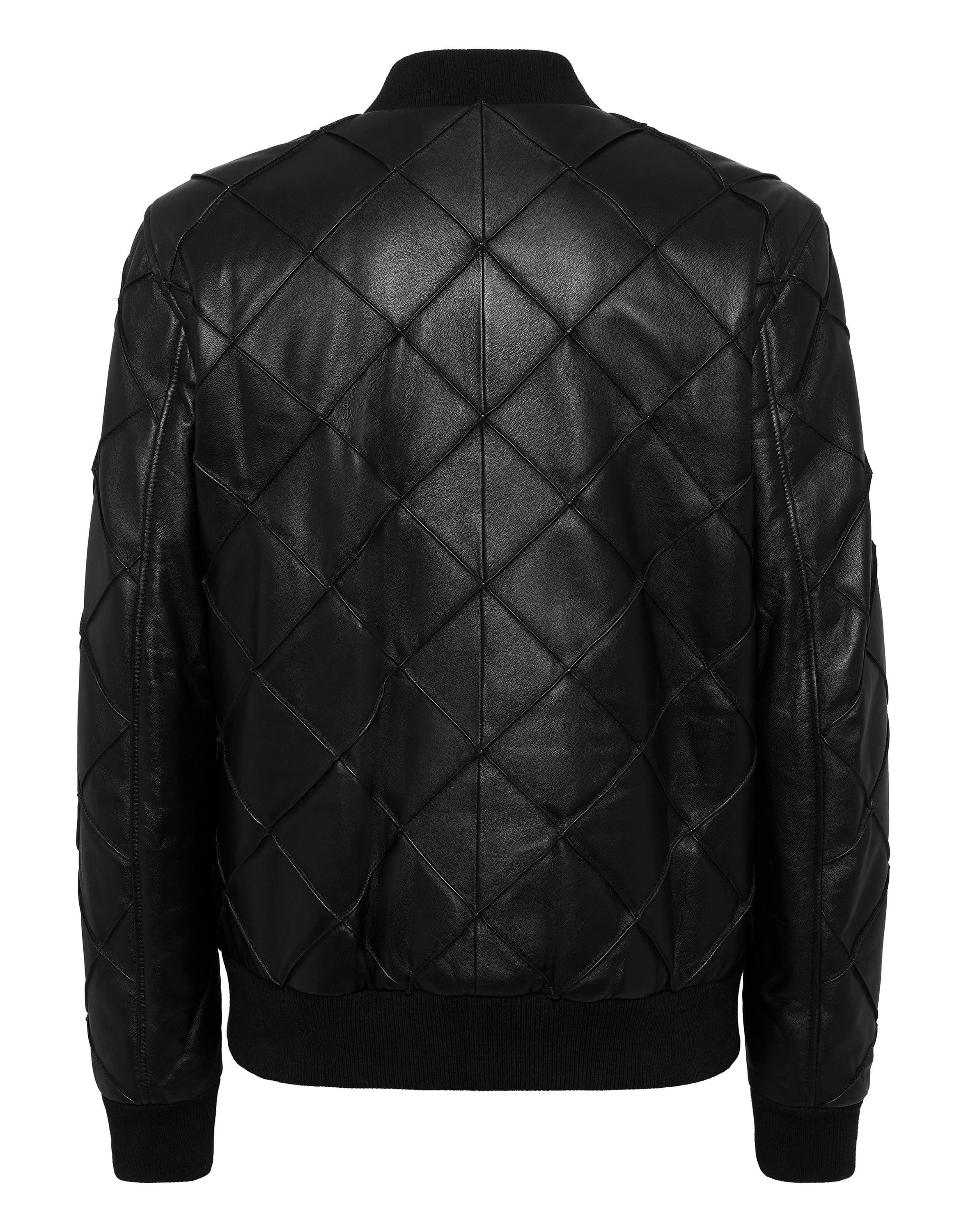 PHILIPP PLEIN Lederjacke Leder-Bomberjacke