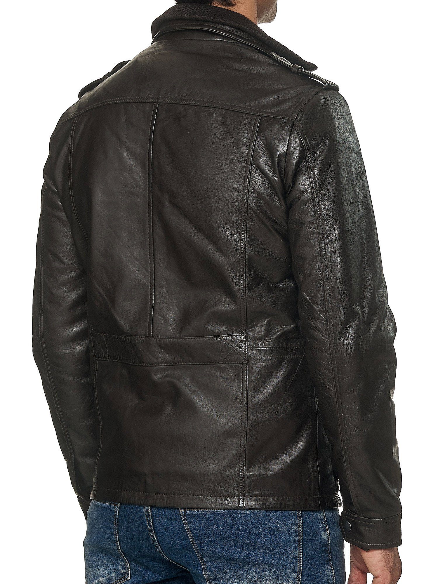 Tazzio Lederjacke 19706 Leder Jacke im Trenchcoat-Look