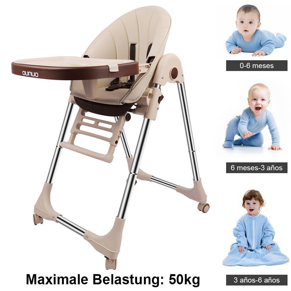 OUNUO Stuhl Baby Kindersitz Hoch Verstehllbar und Klappbar Kinderstuhl Stuh günstig online kaufen