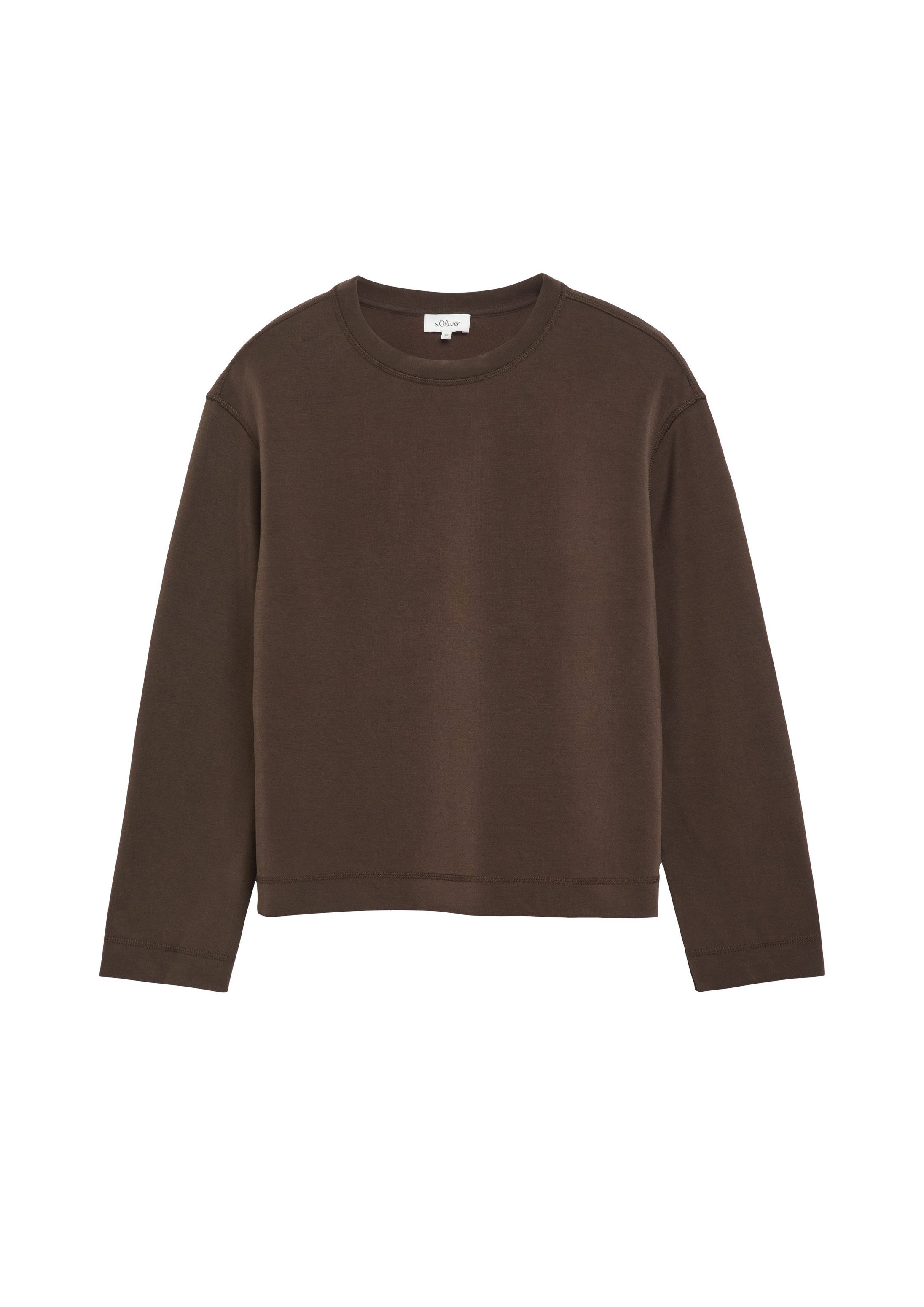 s.Oliver Sweatshirt Sweatshirt Scuba-Sweatshirt mit weitem Arm – Bild 2 von 5