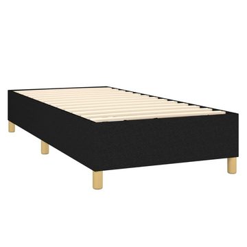 vidaXL Bett Boxspringbett mit Matratze & LED Schwarz 80x200 cm Stoff