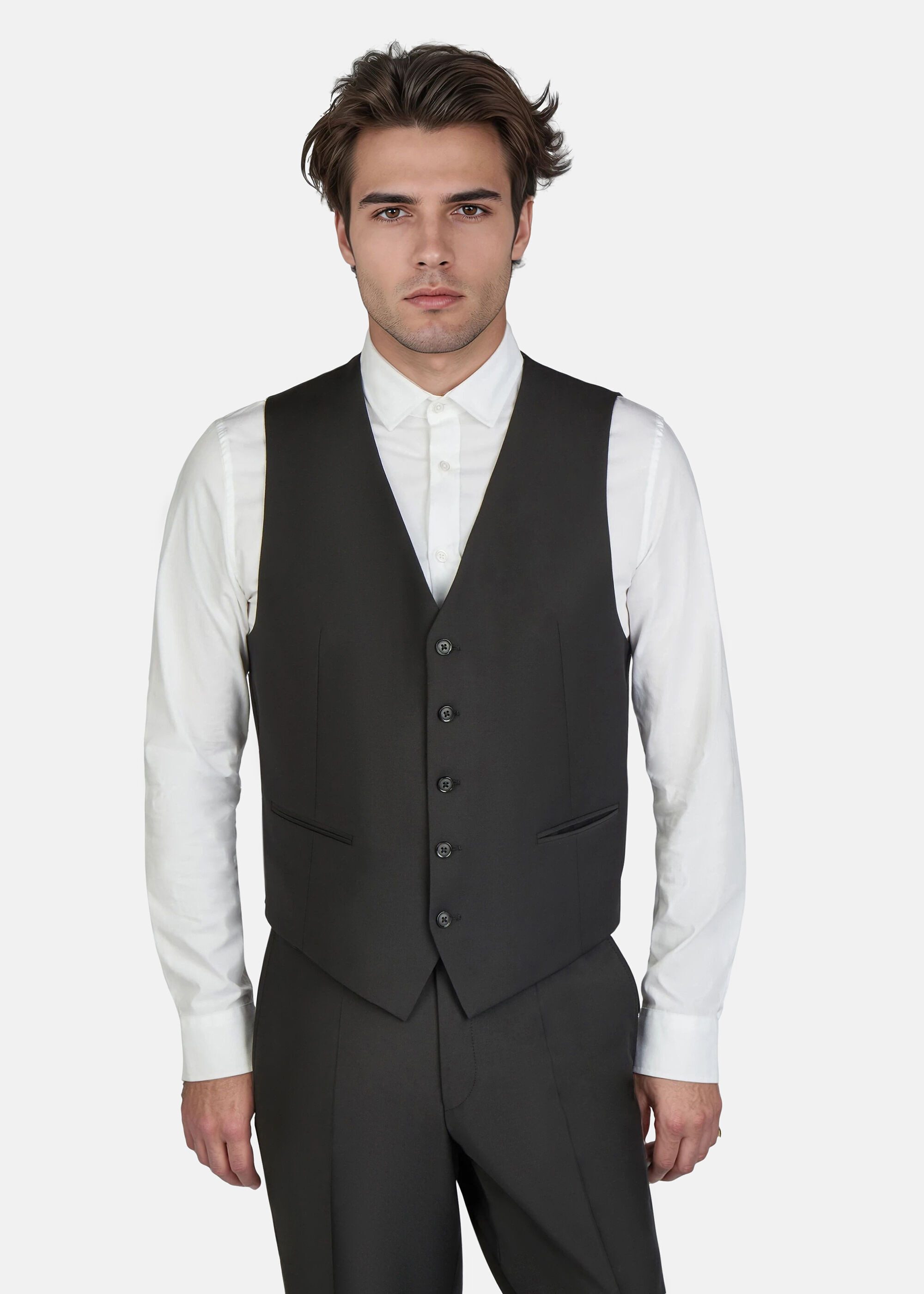 Pierre Cardin Anzugweste Hugo (1-tlg) mit Fünf-Knopf-Leiste