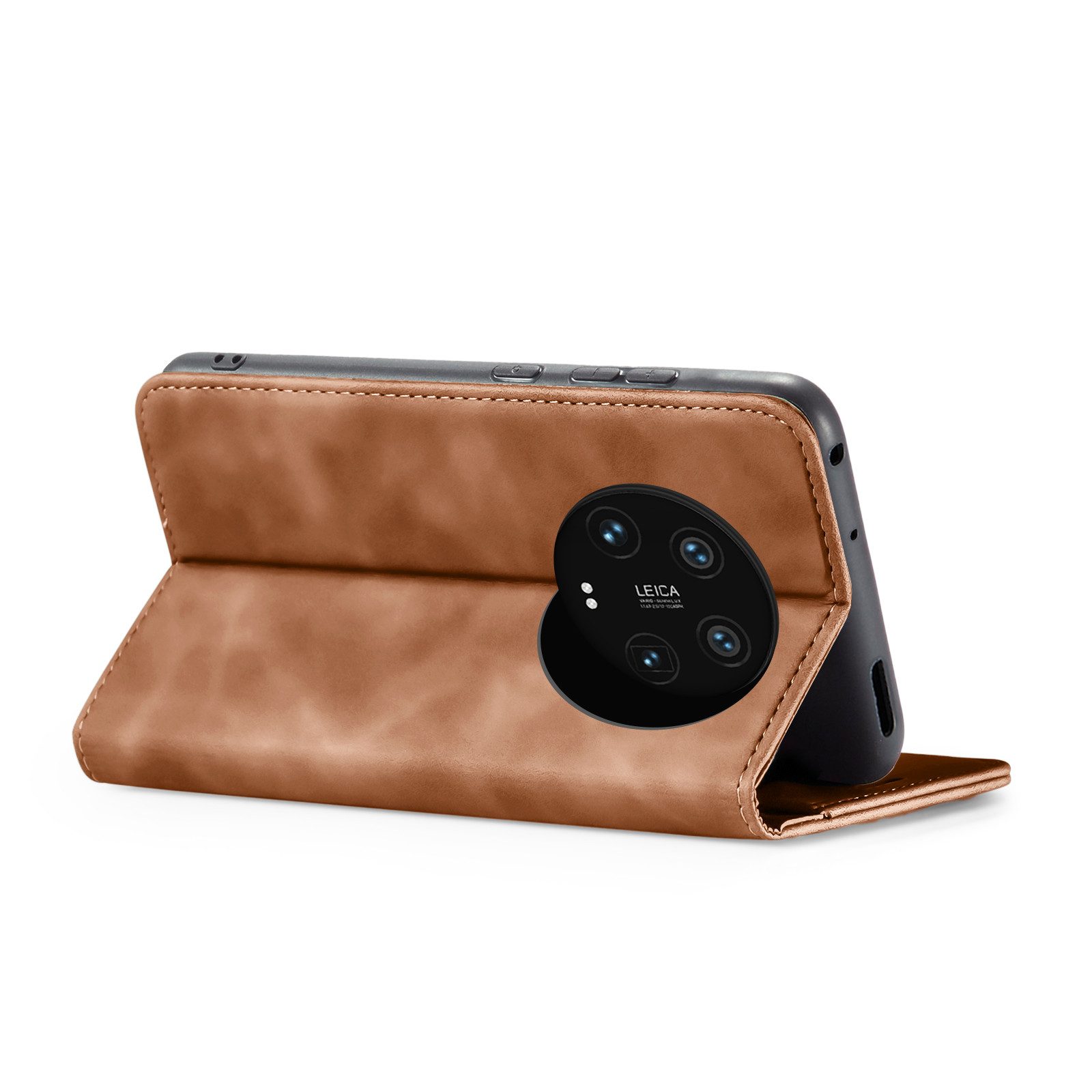 Tec-Expert Handyhülle Tasche Hülle für Xiaomi 14 Ultra 6.73 Zoll, 6.73, Cover Klapphülle Case mit Kartenfach Fliphülle aufstellbar