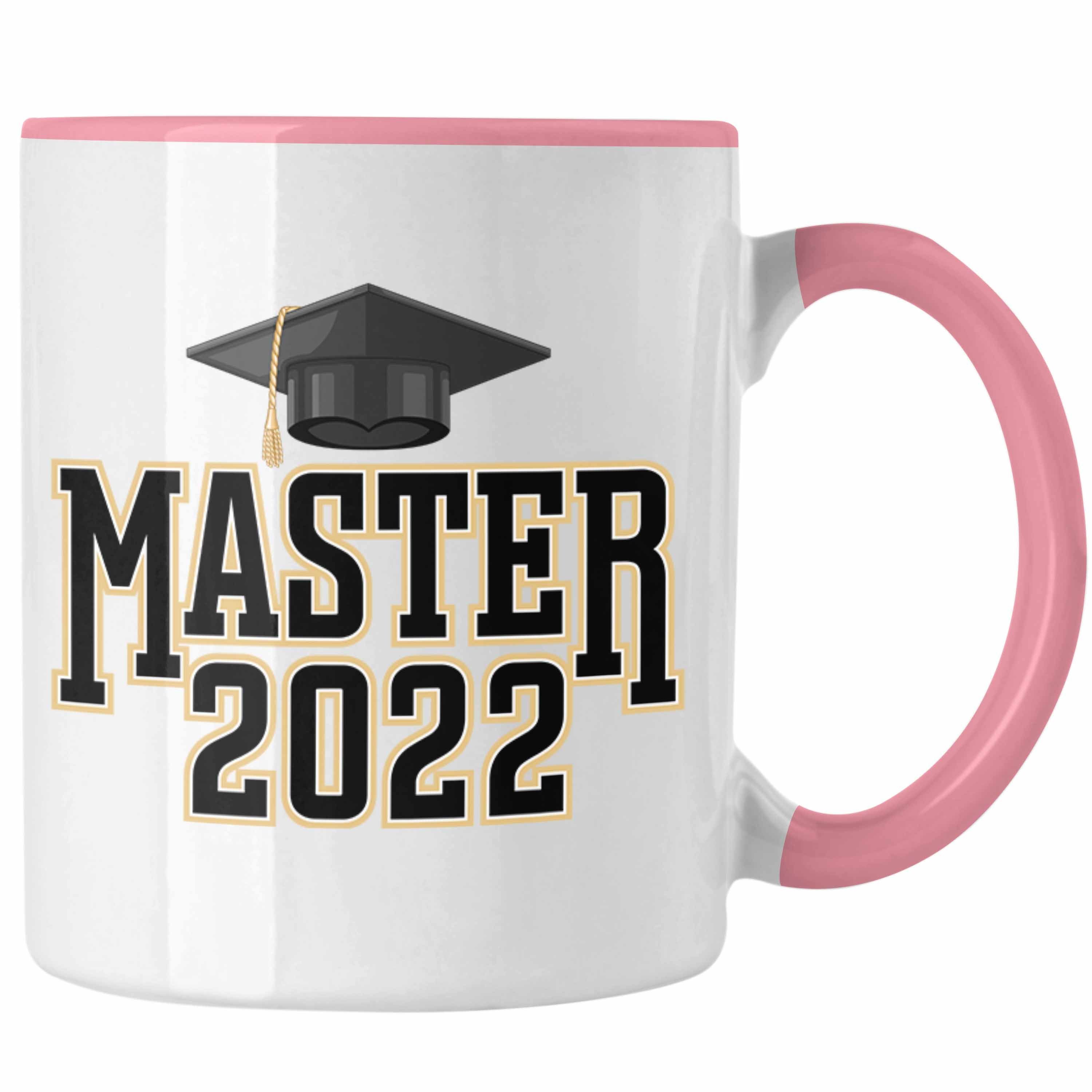 Trendation Tasse Trendation - Master 2022 Abschluss Geschenk Tasse Bestanden Studium Prüfung Graduation Rosa
