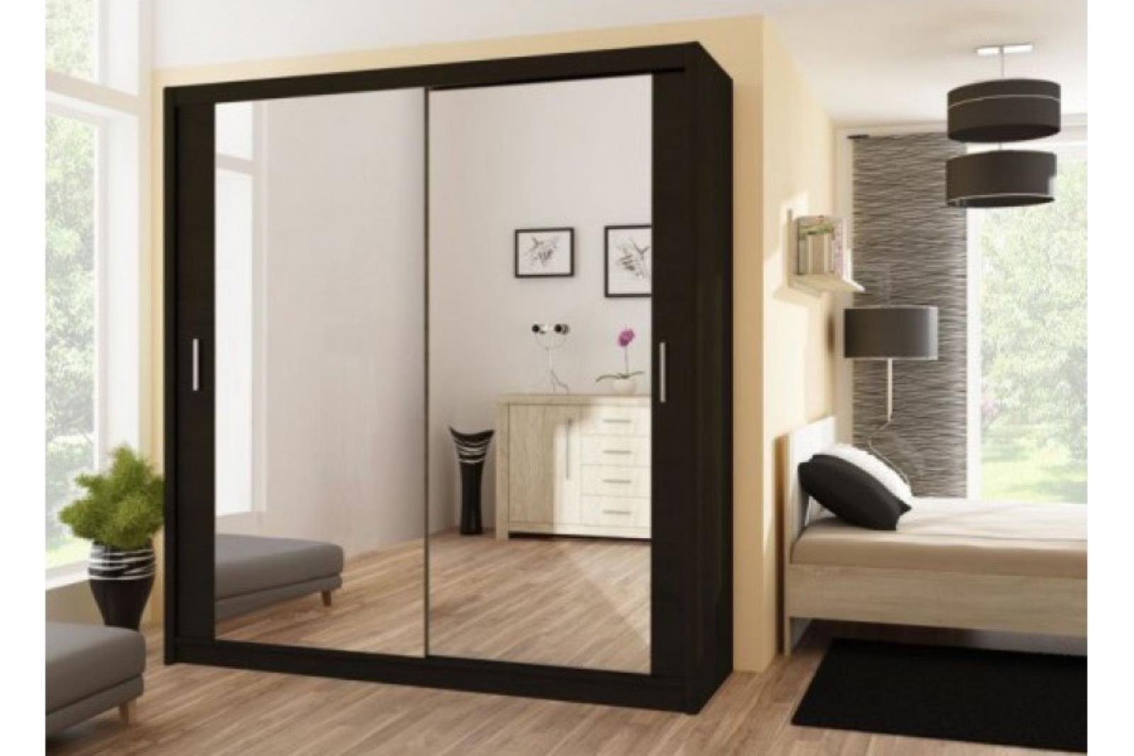 Beautysofa Kleiderschrank Modern Kleiderschrank mit Spiegel günstig online kaufen