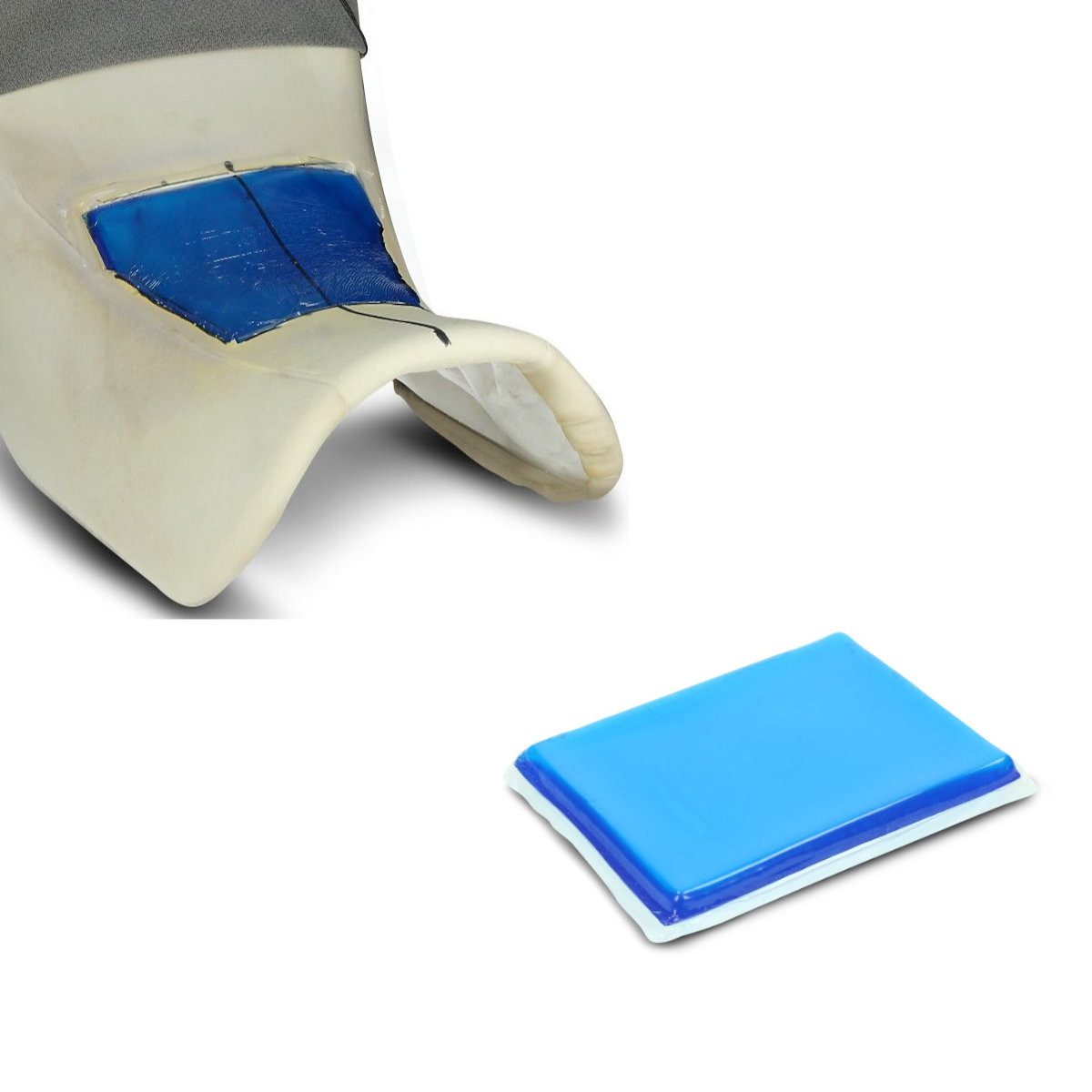 Tourtecs Sitzbank 2x Gel-Pad Einbaukissen XL für Motorrad-Sitzbank 25x20x1,5 cm Spar-Set