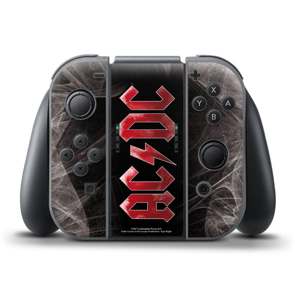 DeinDesign Konsolen-Cover ACDC Logo Fanartikel ACDC White Dust, Nintendo Switch Controller Skin Aufkleber Sticker Folie