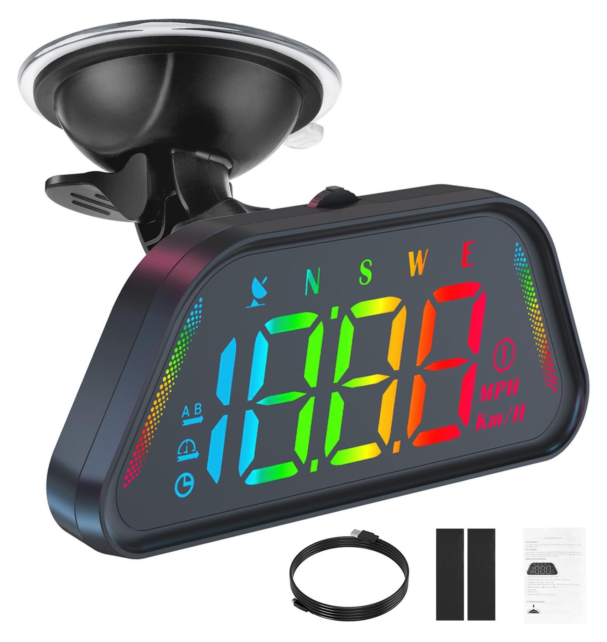 FELIXLEO Tachometer Head-up-Display Auto km/h mph, Geschwindigkeitsalarm Rückfahrkamera