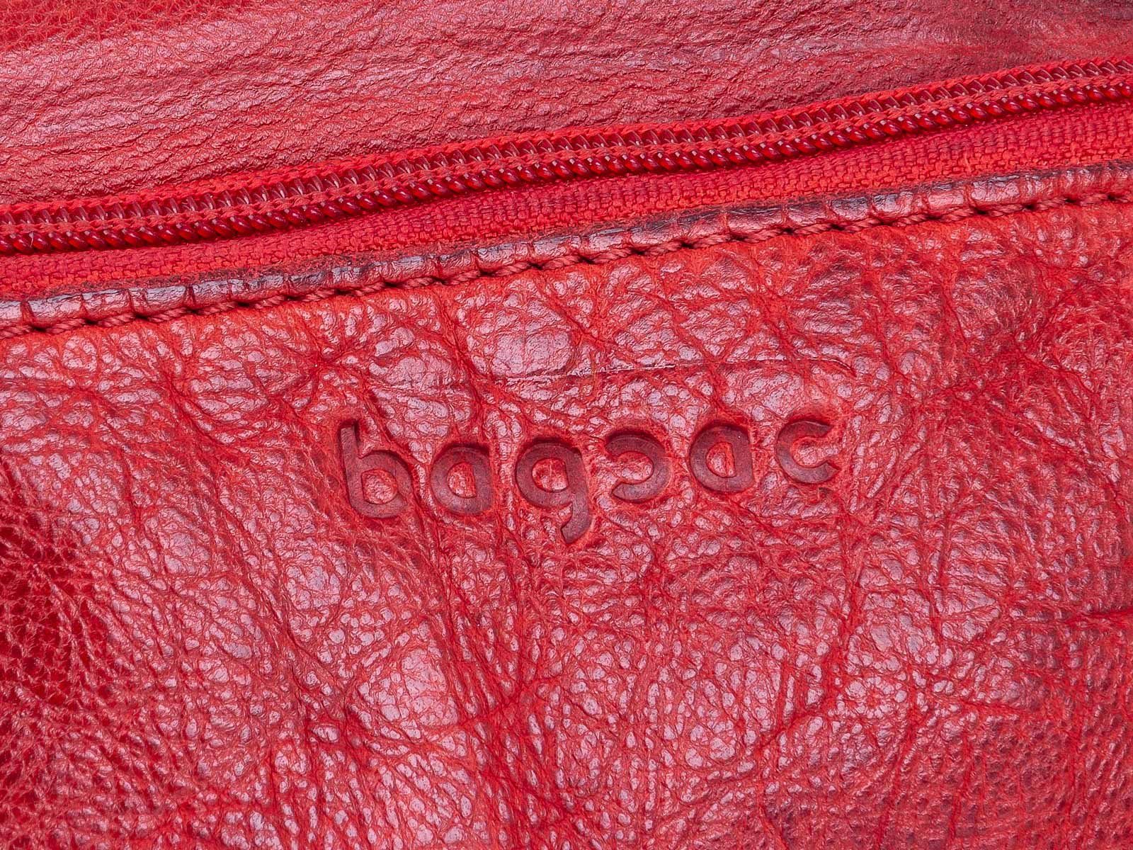 Umhängetasche geprägtes Bagsac rot Umhängetasche (1-tlg), Logo