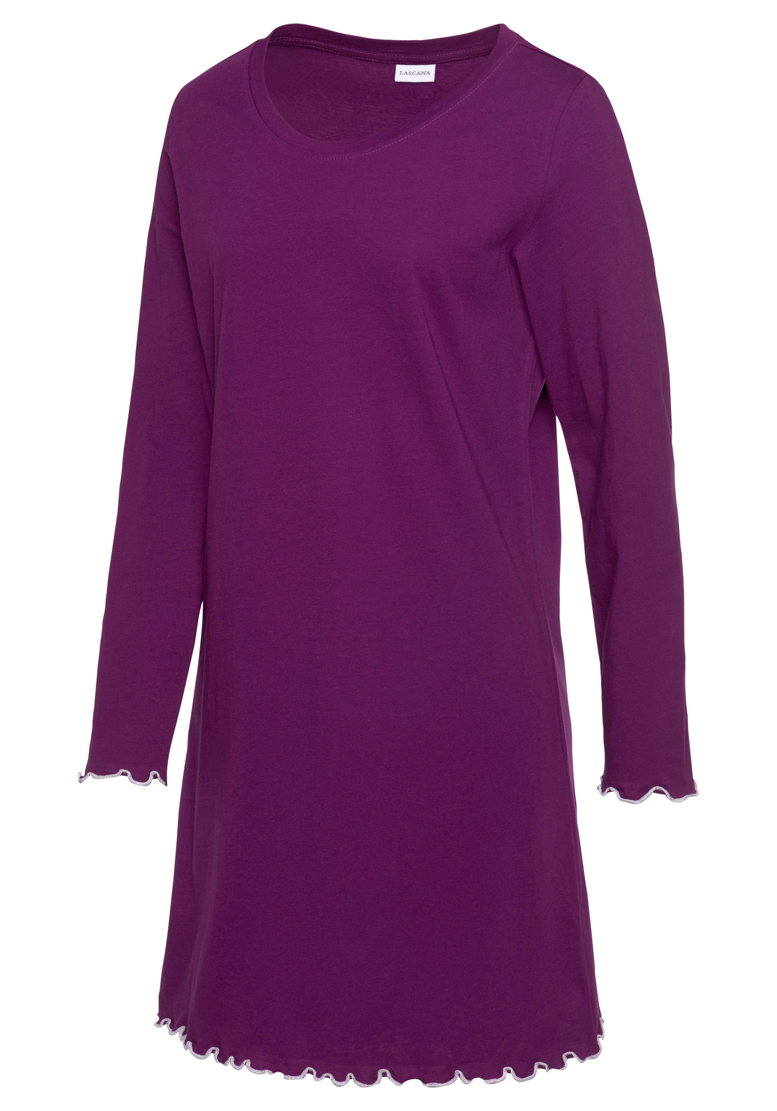LASCANA Sleepshirt (1-teilig) mit Wellensaum