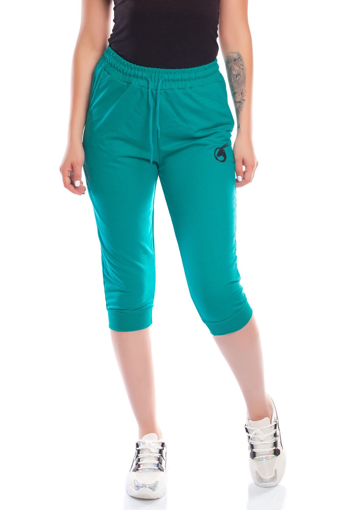 Bongual 3/4-Sweathose Jogginghose Capri Basic mit Kordeln