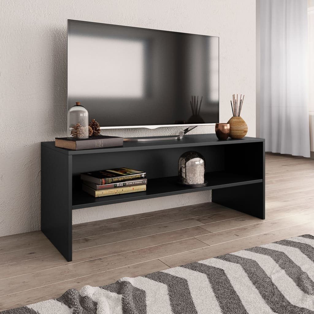vidaXL TV-Board in Schwarz (LxBxH: 100x40x40 cm)
