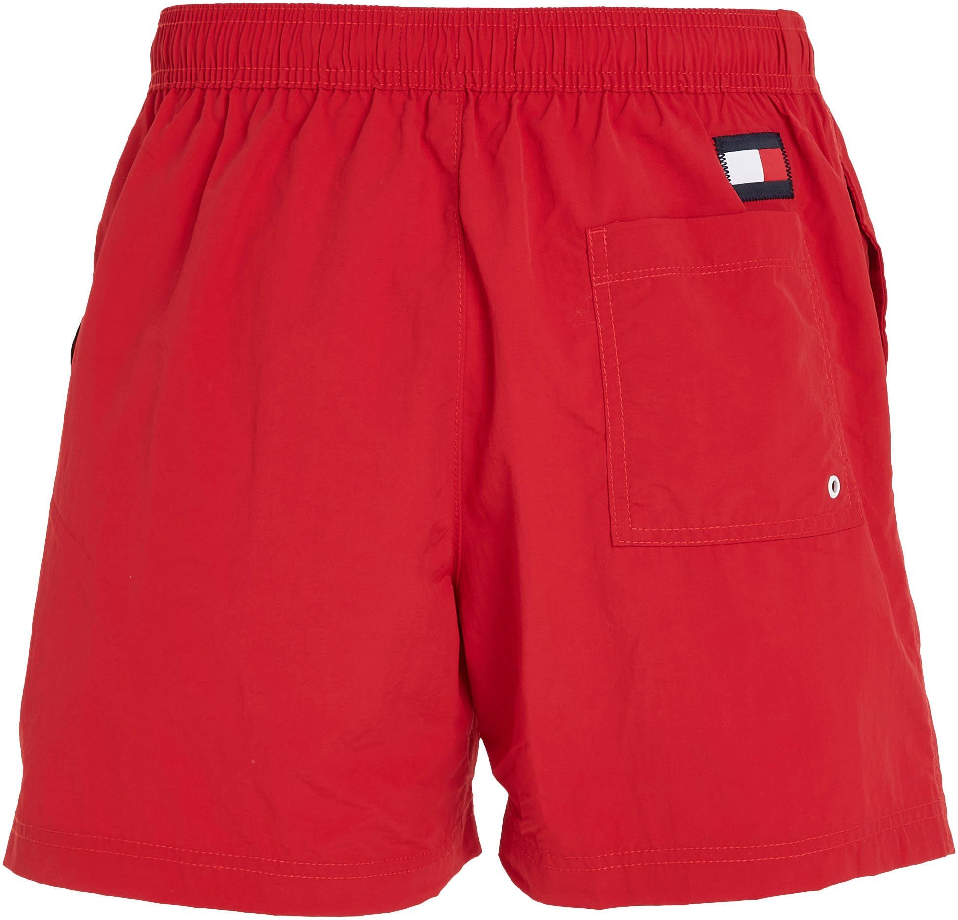Primary-Red Hilfiger Swimwear mit SF Markenlabel Hilfiger Tommy Tommy DRAWSTRING Badeshorts MEDIUM
