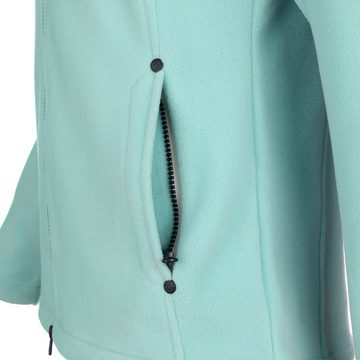 Dry Fashion Fleecejacke Damen Jacke Norden mit Kapuze - Windabweisend mit taillierten Schnitt