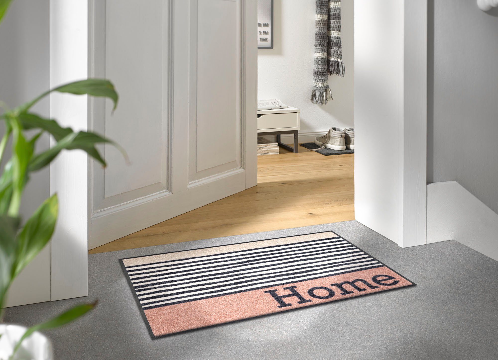 Fußmatte Home Stripes, wash+dry by Höhe: Kleen-Tex, mm 7 rechteckig