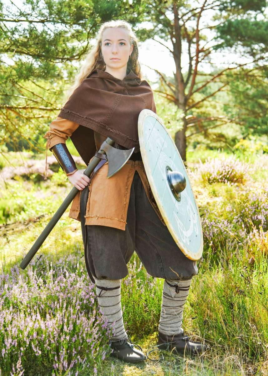 Battle Merchant Wikinger-Kostüm Mittelalter Hose Used-Look, schwarz/braun „ günstig online kaufen