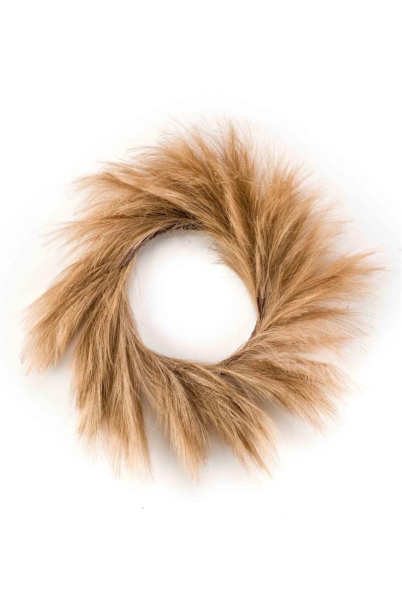 Kunstkranz Künstlicher Kranz Federgras Rispen ILIAD, beige, Ø60cm Federgras, artplants