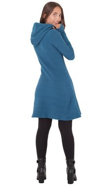 PUREWONDER A-Linien-Kleid Kapuzenkleid Winterkleid mit Traumfänger dr31 Fleece
