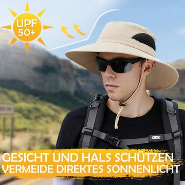 CALIYO Fischerhut Sonnenhut Herren Damen Faltbar Safari Hut Gartenhut UV Schutz Sonnenschutz Hut Sommerhut Breite Krempe Outdoor Anglerhut Wanderhut