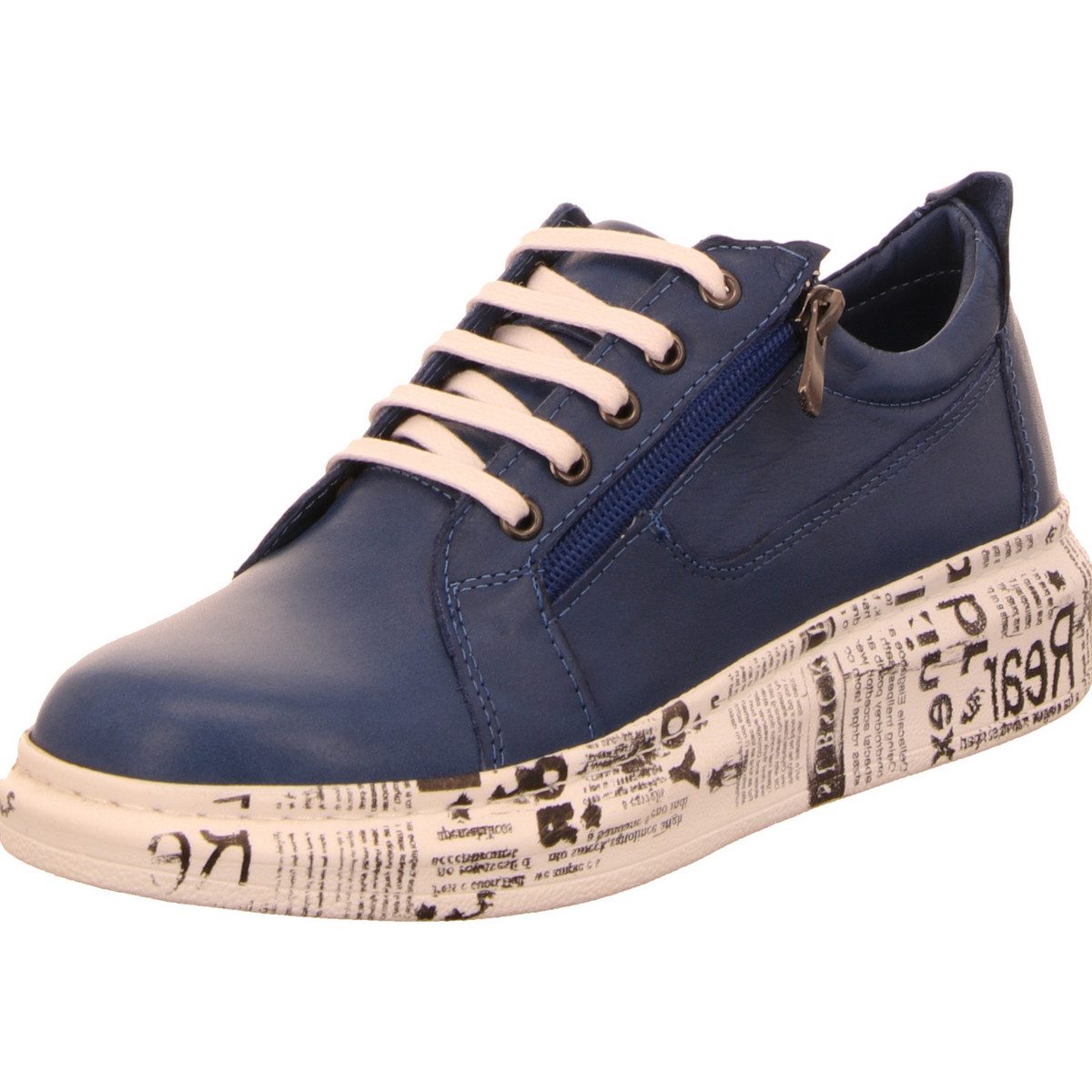 Freizeit Schnürer für Damen in blau Sneaker