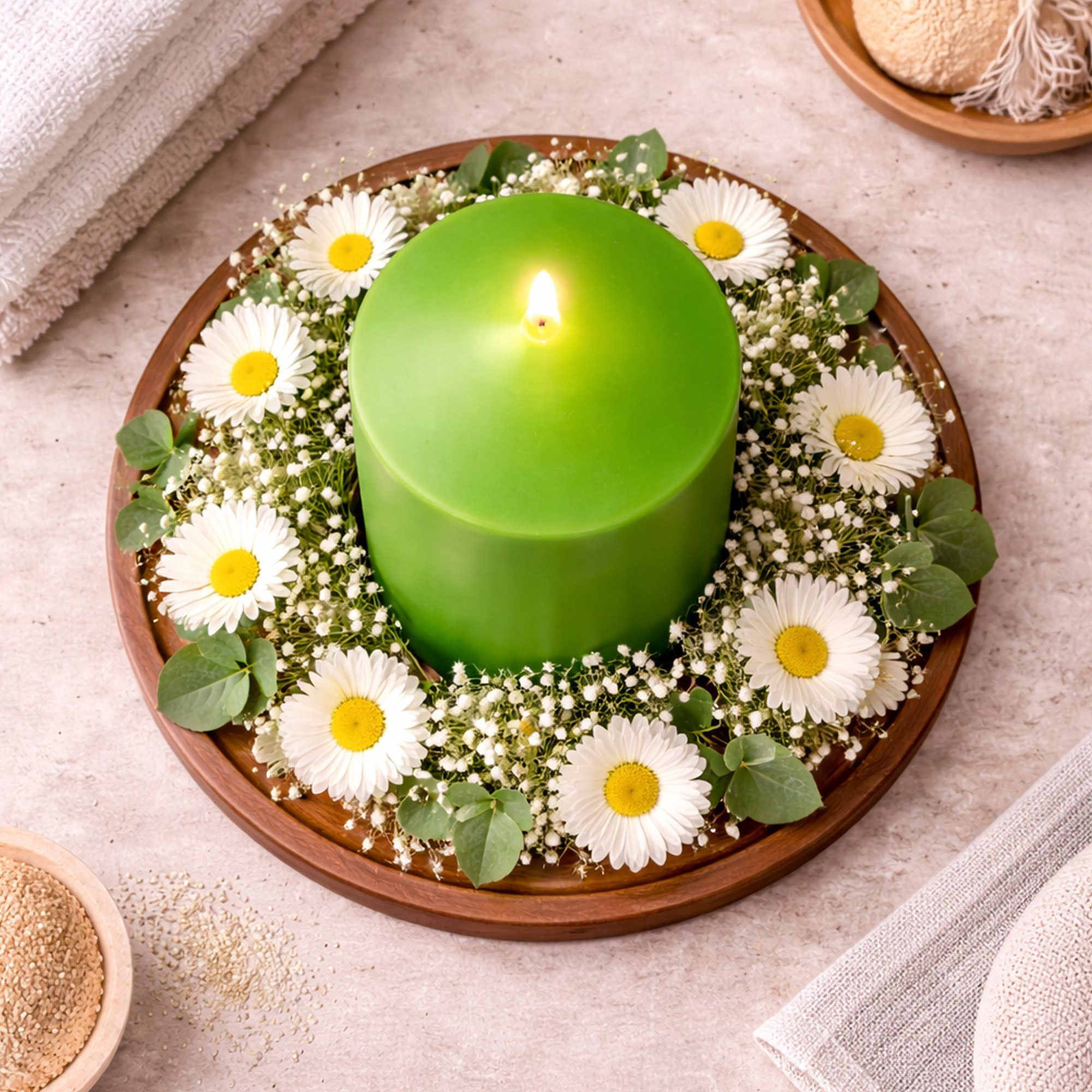 HS Candle Stumpenkerze Ø6cm x 10cm (4-tlg), Wachskerzen, Made in EU, 25h Brenndauer, Baumwolldocht
