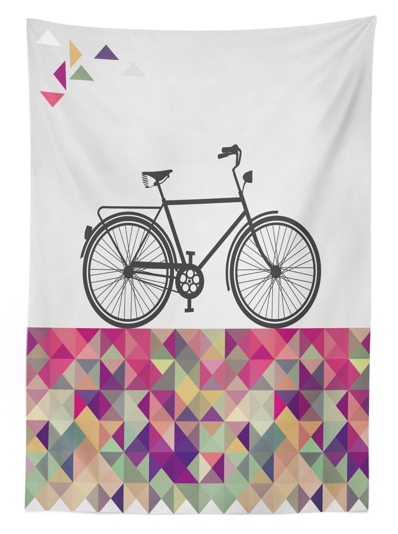 Waschbar Klare den geeignet Mosaic Fahrrad Abakuhaus Jahrgang Für Color Tischdecke Außen Bereich Farbfest Farben, über