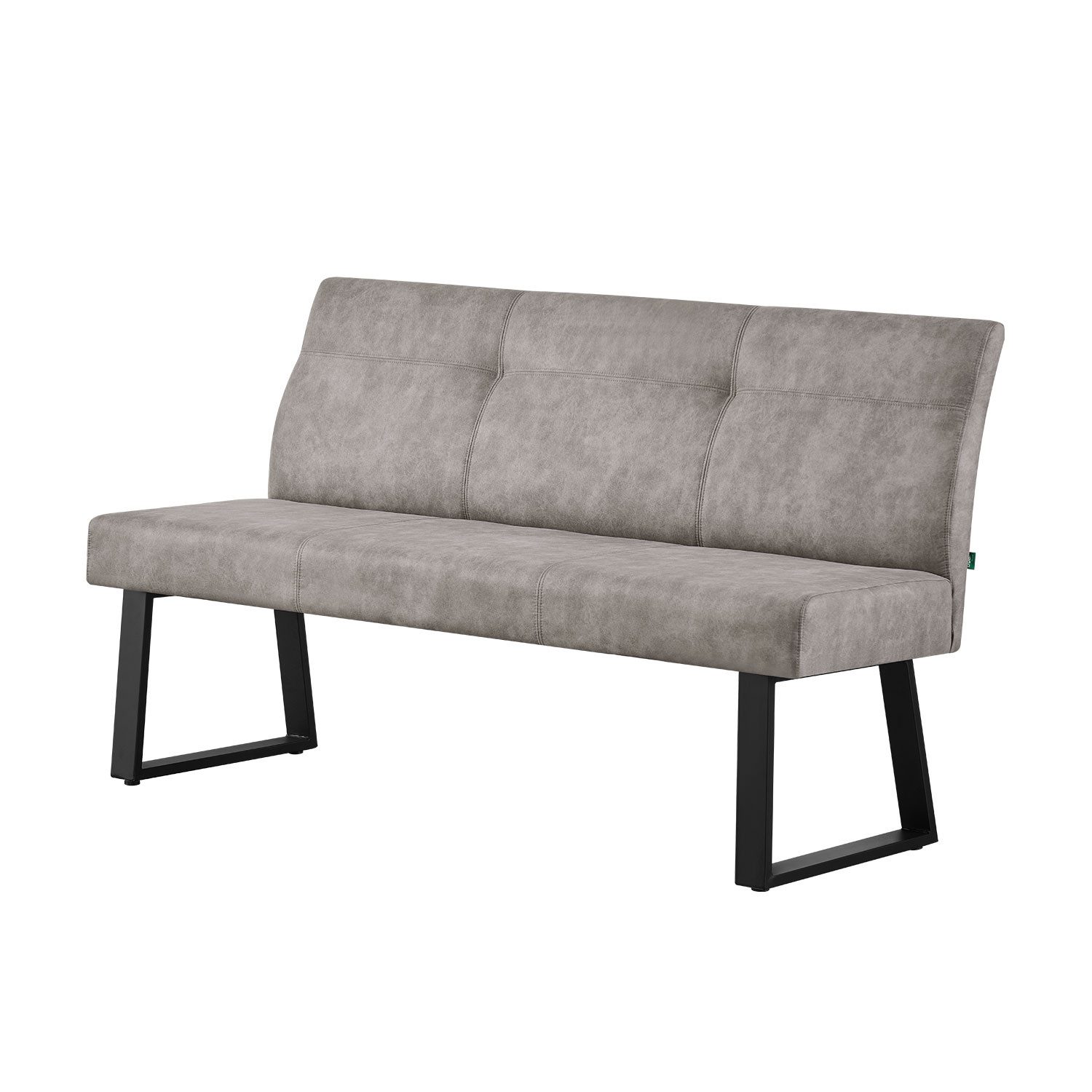 DUBI Möbel Essbank JOY, mit Federkernbox gepolstert, mit Rückenlehne, 160cm, Metallgestell