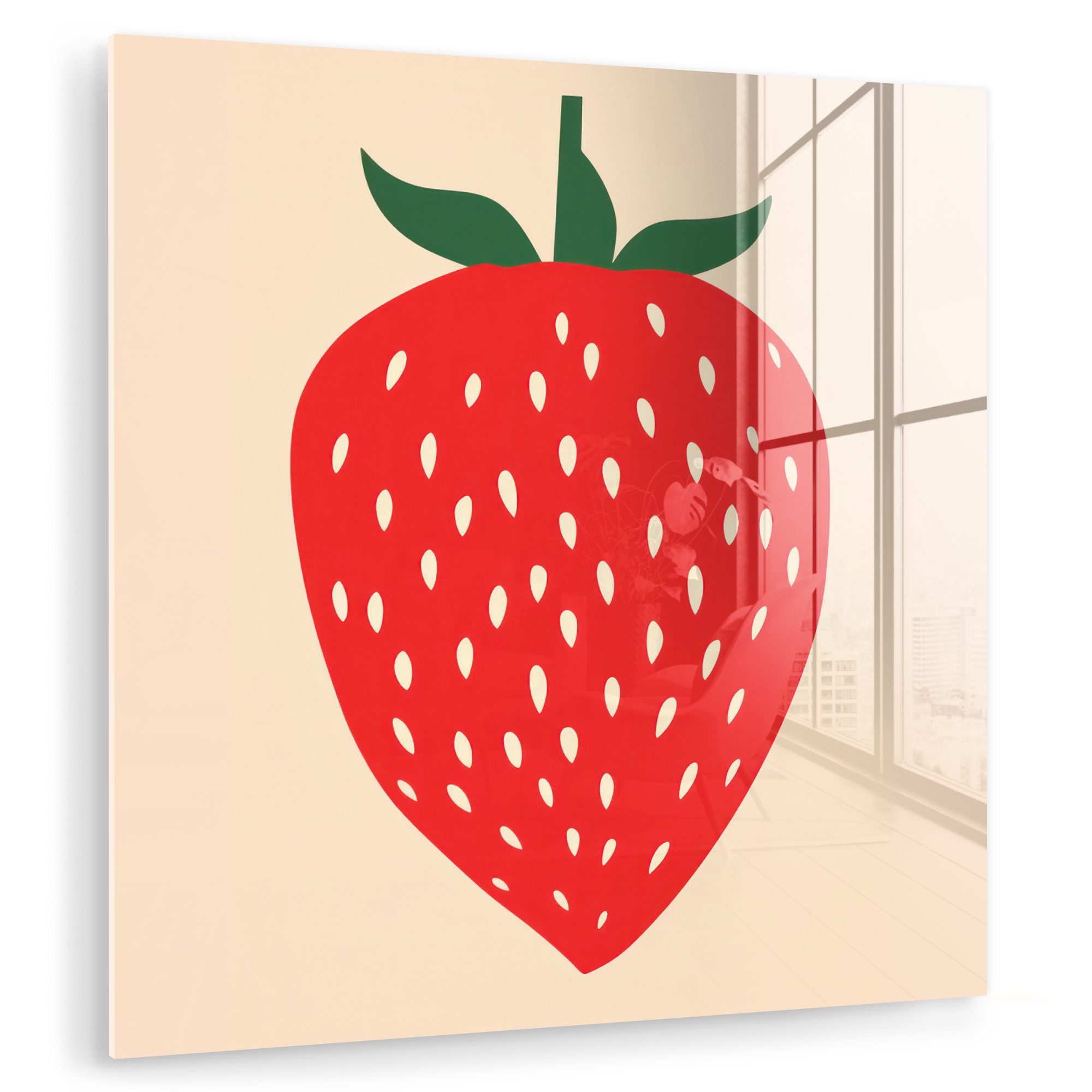 MuchoWow Acrylglasbild Erdbeere - Rot - günstig online kaufen