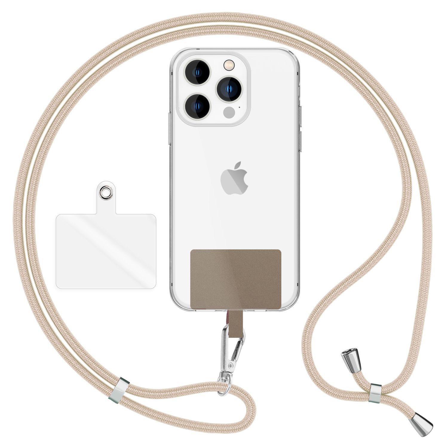 Nalia Handykette Universal Smartphone, Fashion Lanyard 160cm Verstellbar / Band für Handyhülle zum Umhängen