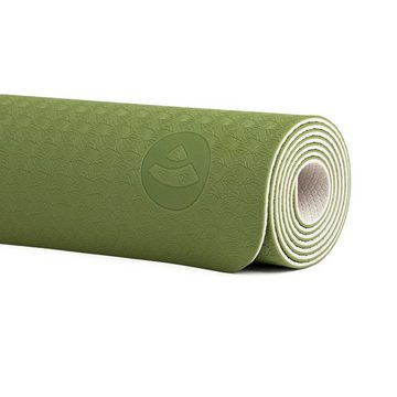 bodhi Yogamatte Yoga Set FLOW Yogamatte mit Block & Gurt olive/sand