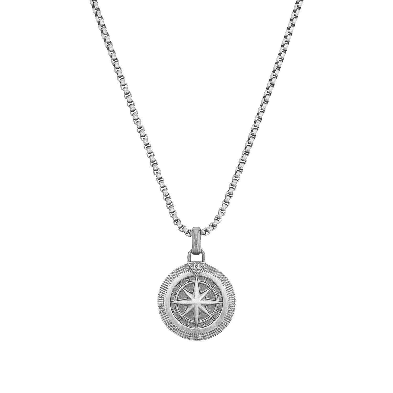 Kette mit Anhänger Schmuck Geschenk Edelstahl Windrose