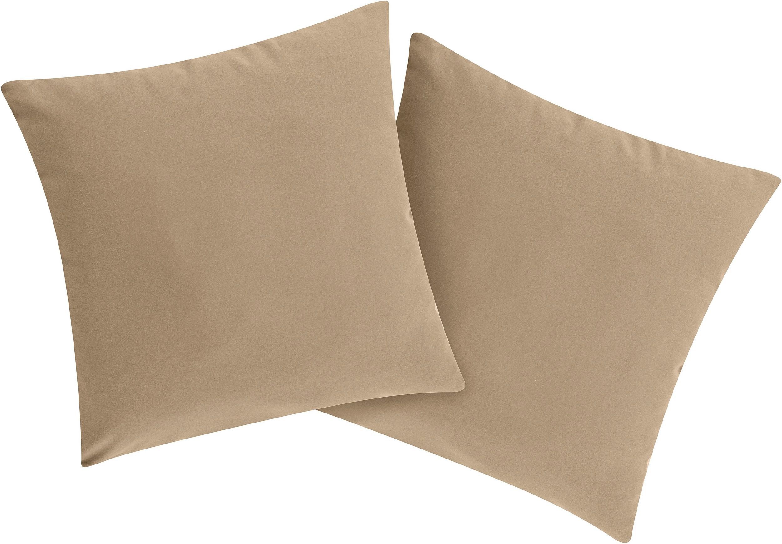 OTTO home Dekokissen Raja, einfarbig, Kissenhüllen ohne Füllung, 40 x 40 cm, 2er-Set, Mikrofaser