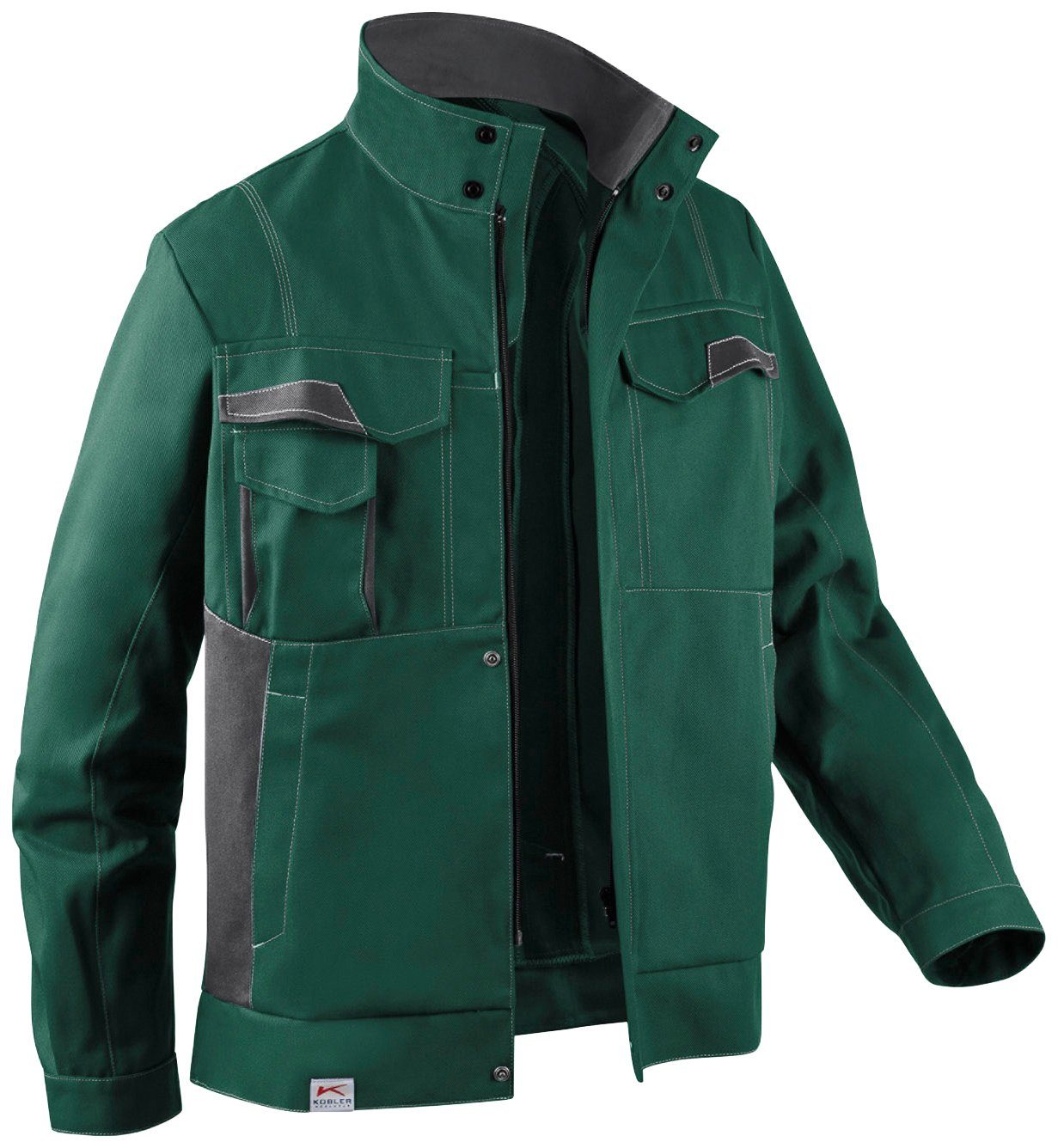 [Produkte zu supergünstigen Preisen] Kübler Arbeitsjacke Image Taschen 7 Design moosgrün-anthrazit New Dress mit