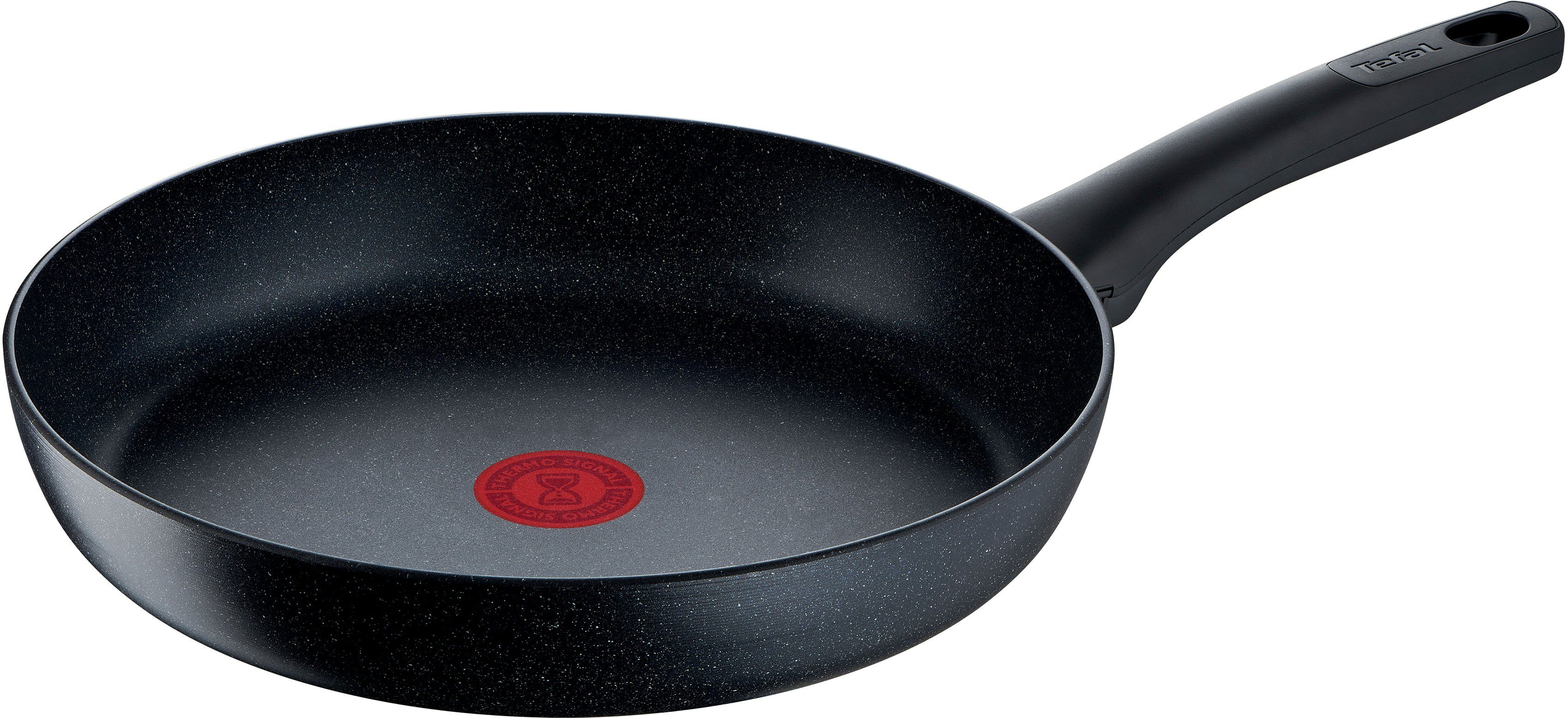 Tefal Bratpfanne Black Stone, Aluminium (1-tlg), Mineralia+Versiegelung, Thermo-Signal, Induktion