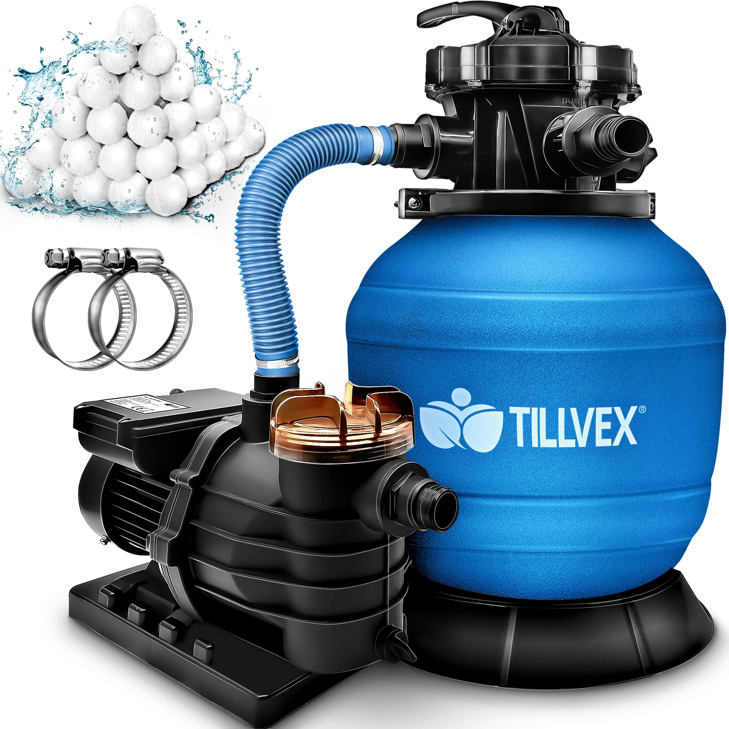 tillvex Sandfilteranlage 10 m³/h Filteranlage + günstig online kaufen