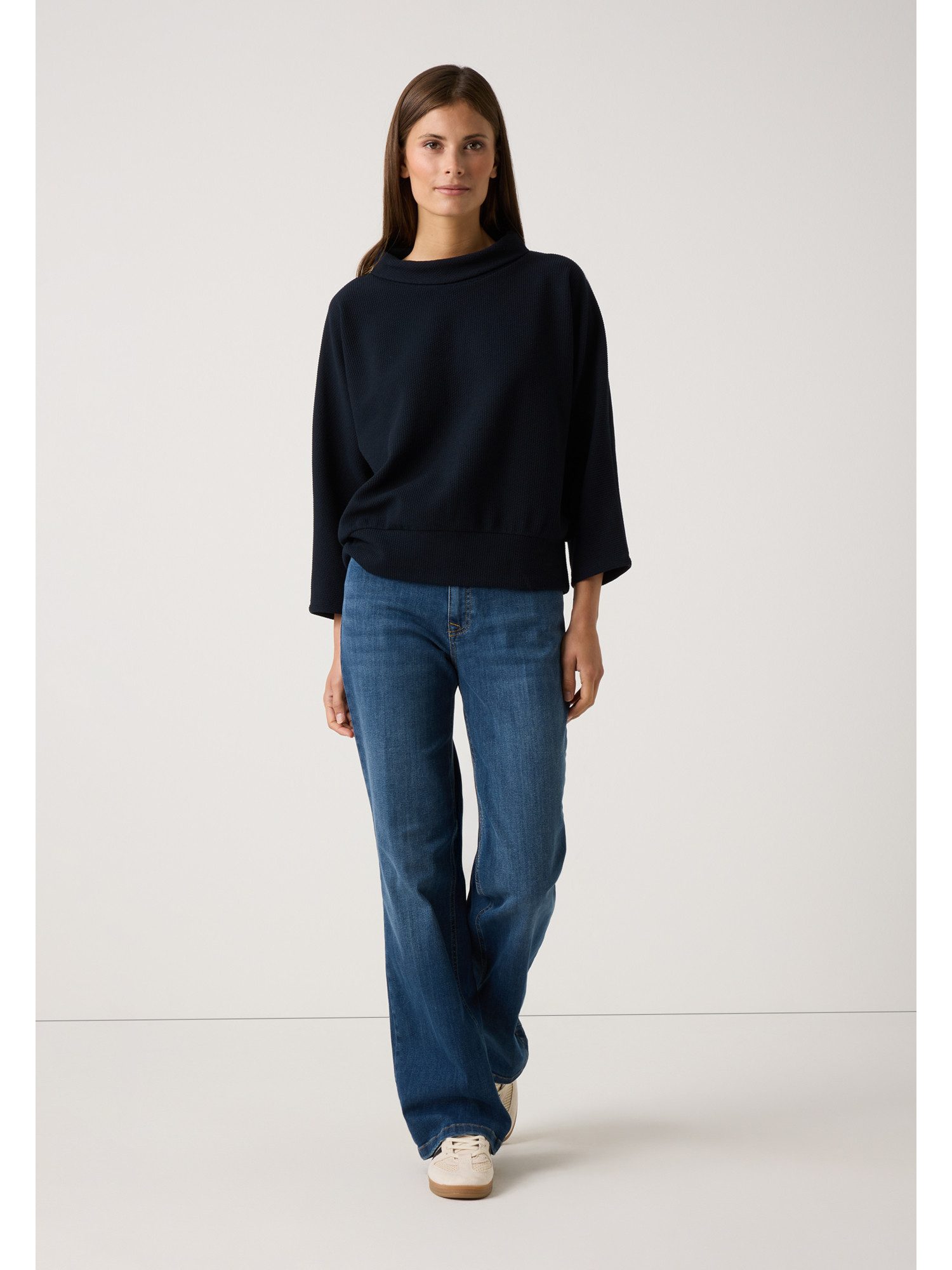 MORE&MORE Sweatshirt 3/4 Arm Rollkragensweatshirt günstig online kaufen