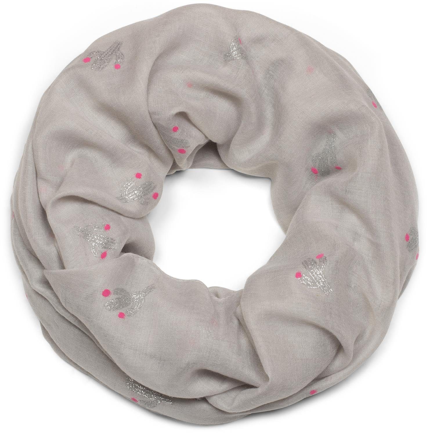 Loop Loop Schal mit Metallic Kaktus Print