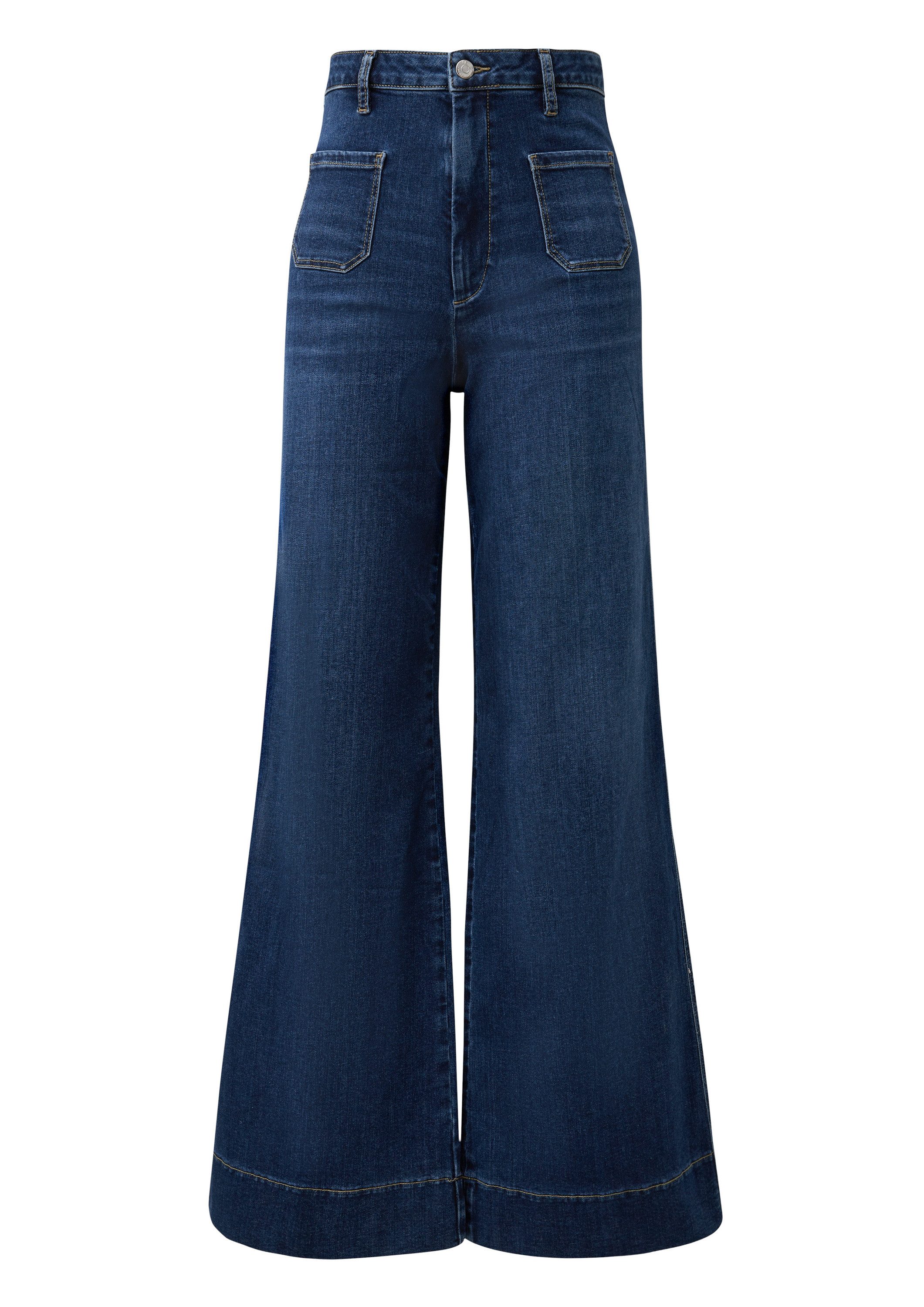 QS Weite Jeans Jeans-Hose Jeans / Slim Fit / High Rise / Flared Leg günstig online kaufen